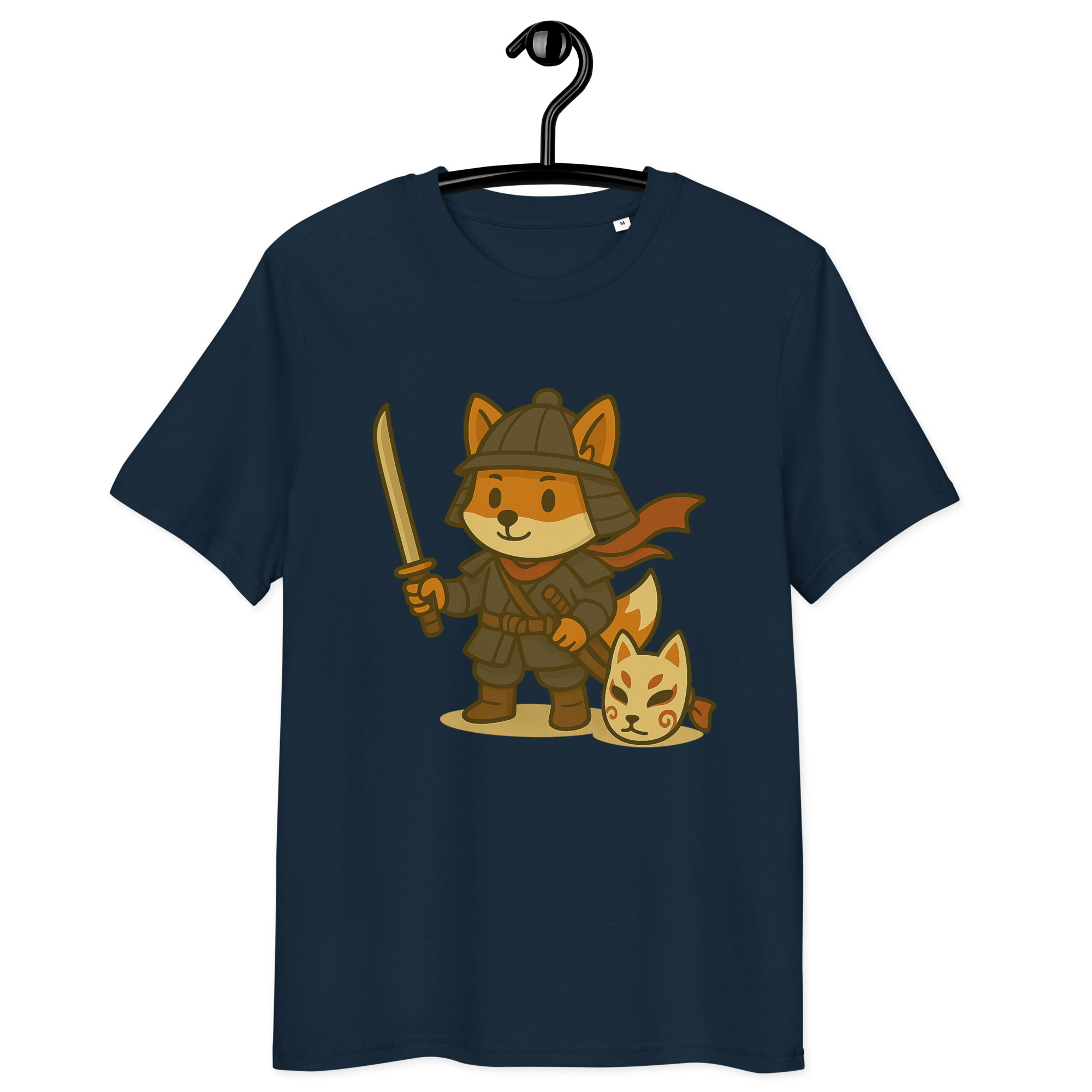 Fox Samurai - DTF-Unisex-Bio-Baumwoll-T-Shirt – Bild 4