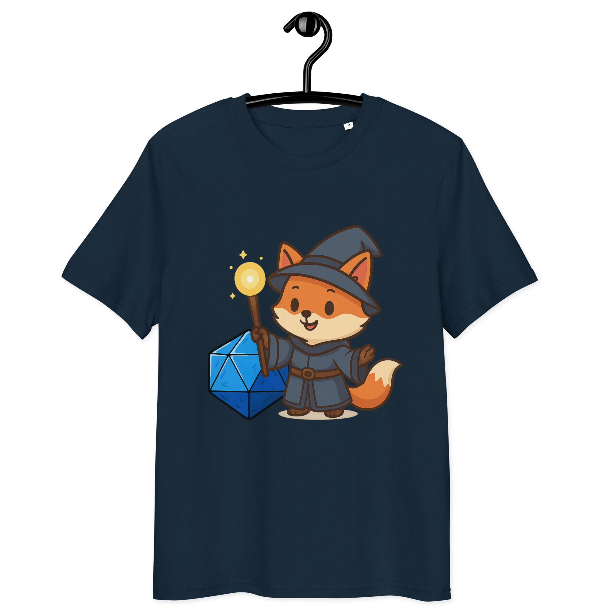 Dicefox Wizard - DTF-Unisex-Bio-Baumwoll-T-Shirt – Bild 3