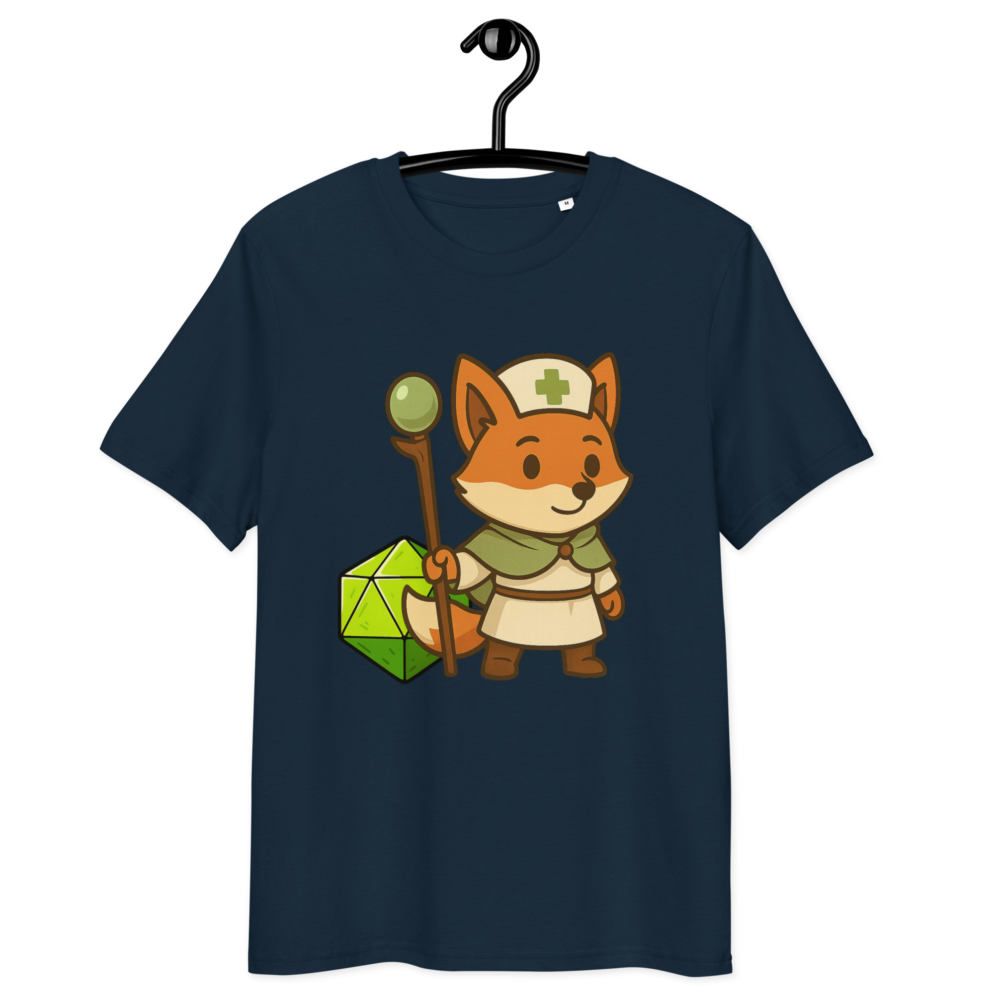 Dicefox Cleric - DTF-Unisex-Bio-Baumwoll-T-Shirt – Bild 3