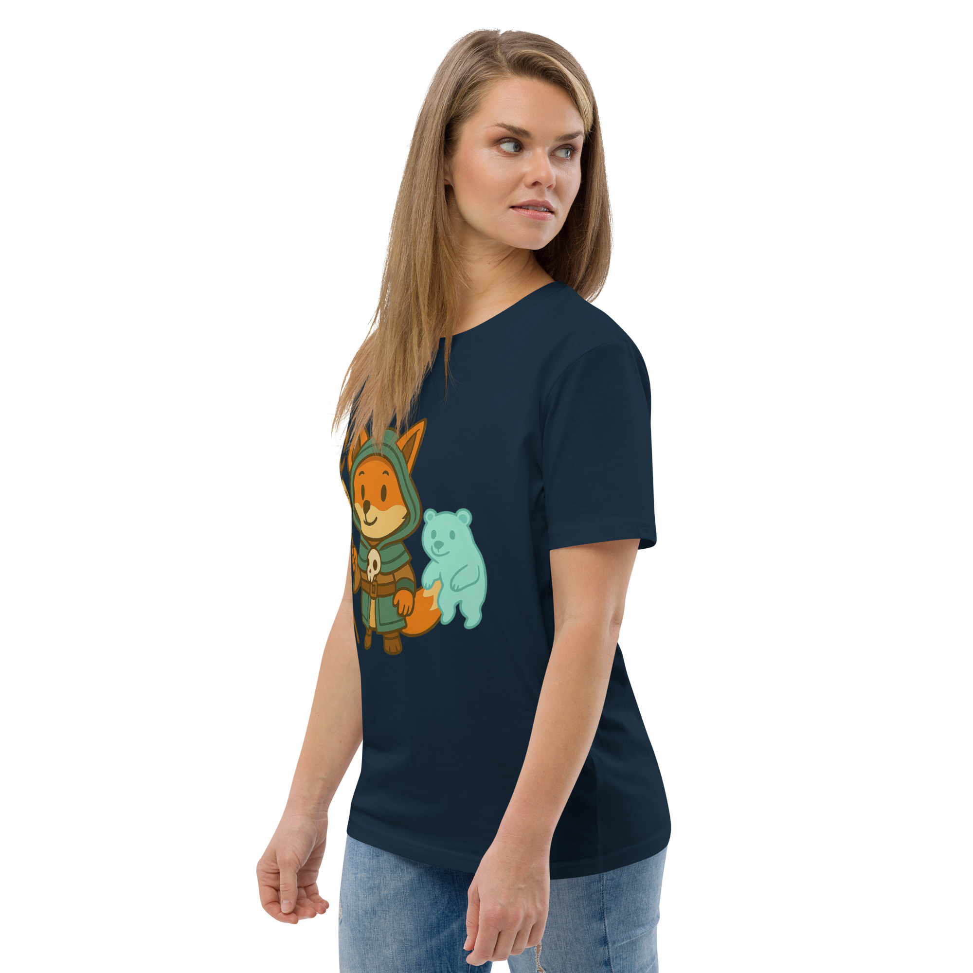 Fox Shaman - DTF-Unisex-Bio-Baumwoll-T-Shirt – Bild 14
