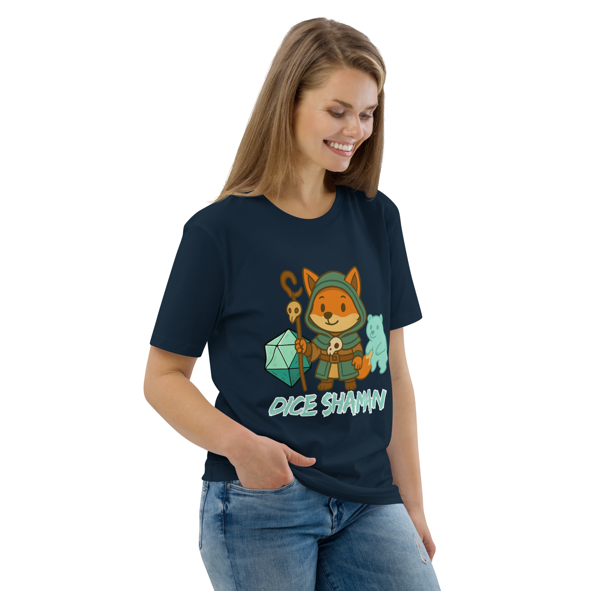 Dice Shaman - DTF-Unisex-Bio-Baumwoll-T-Shirt – Bild 15