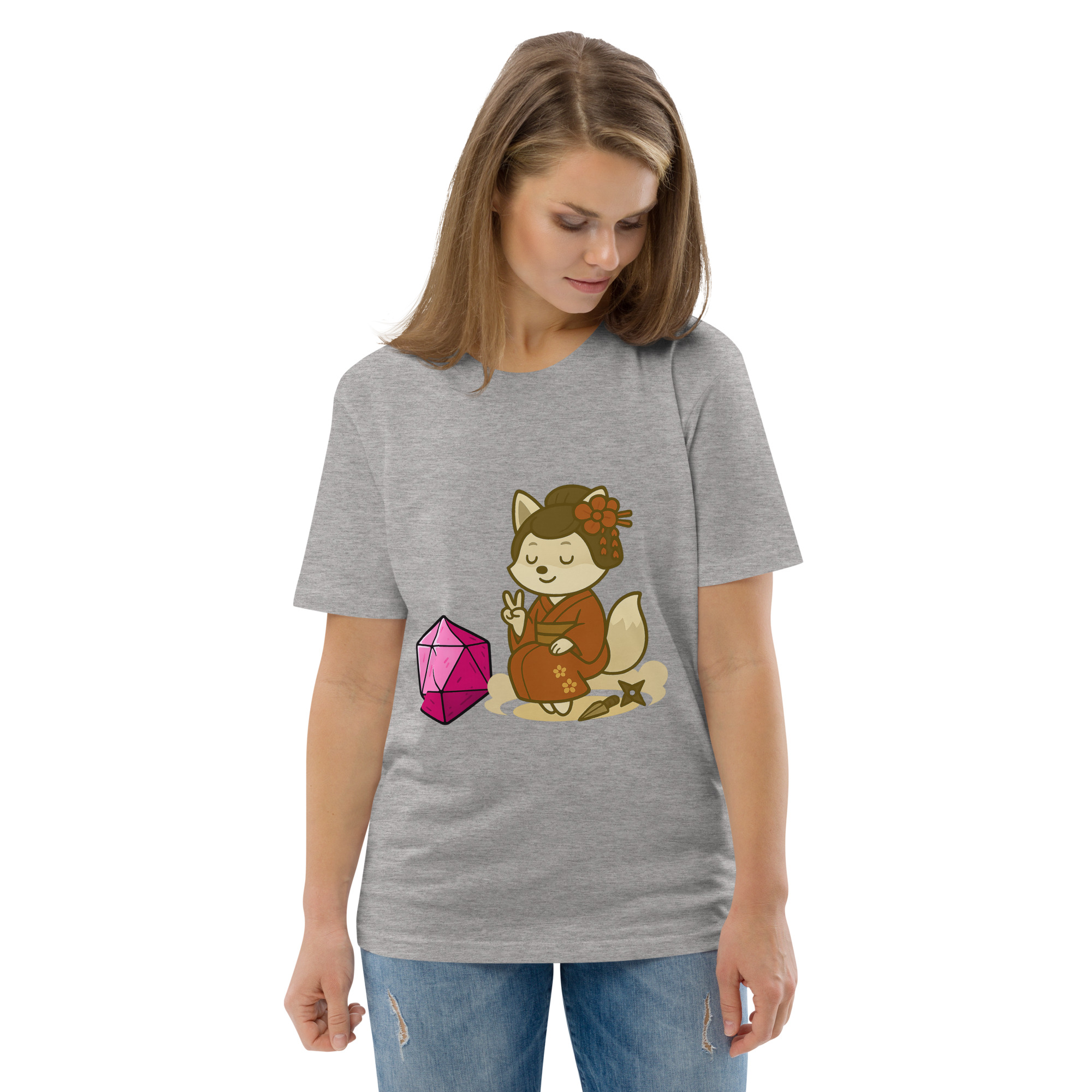 Dicefox Konoishi - DTF-Unisex-Bio-Baumwoll-T-Shirt – Bild 74