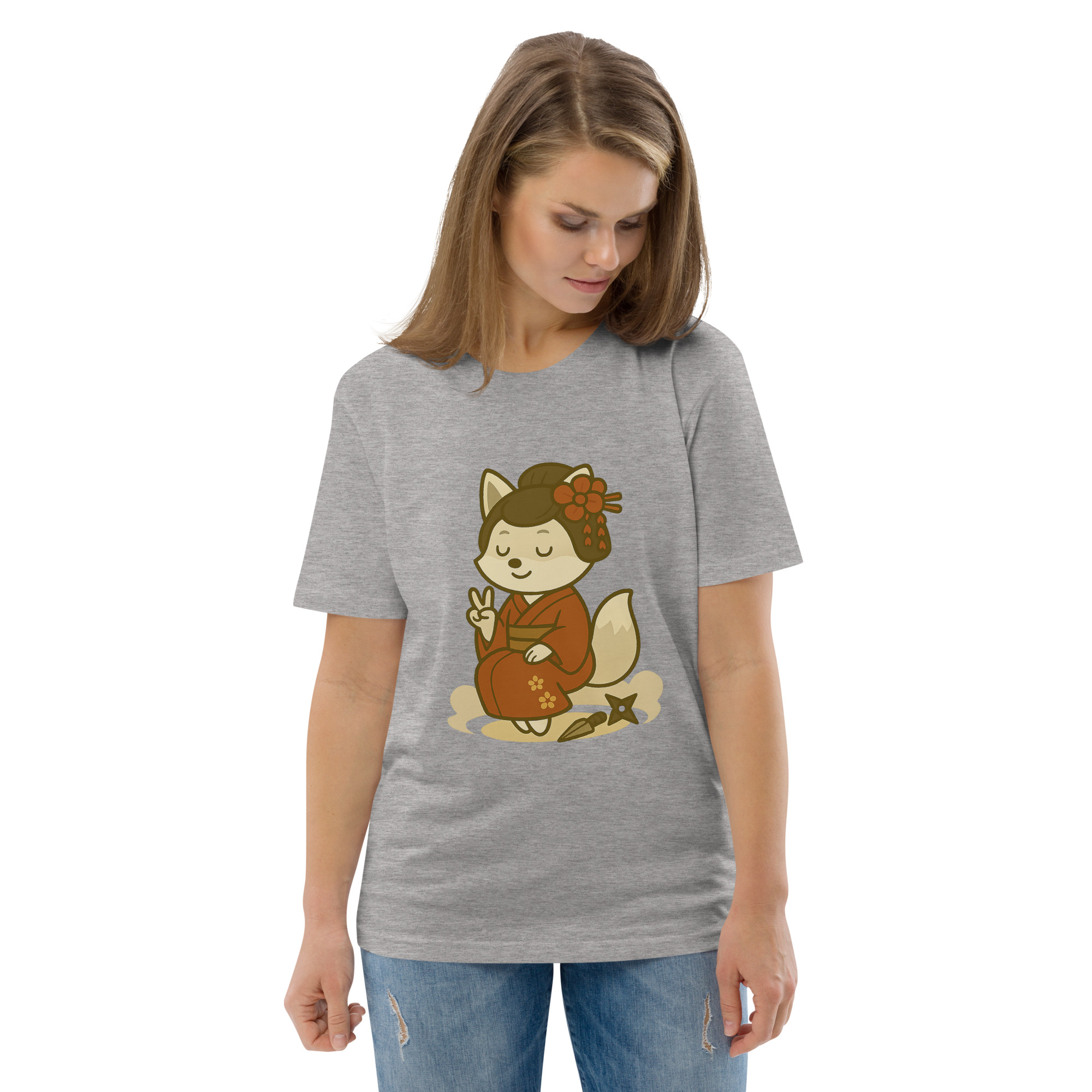 Fox Kunoishi - DTF-Unisex-Bio-Baumwoll-T-Shirt – Bild 75