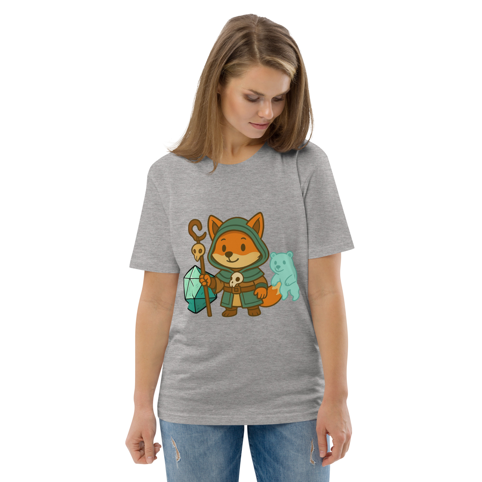 Dicefox Shaman - DTF-Unisex-Bio-Baumwoll-T-Shirt – Bild 75