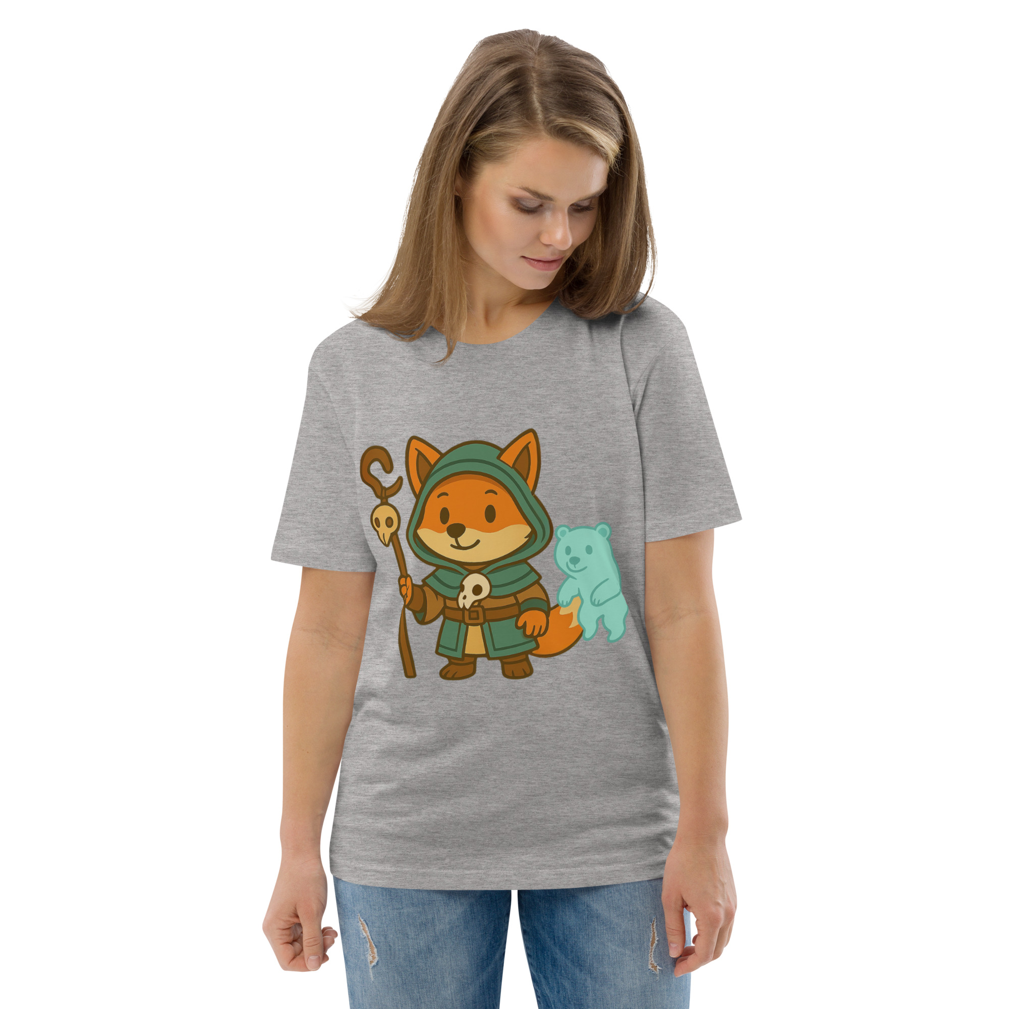 Fox Shaman - DTF-Unisex-Bio-Baumwoll-T-Shirt – Bild 75