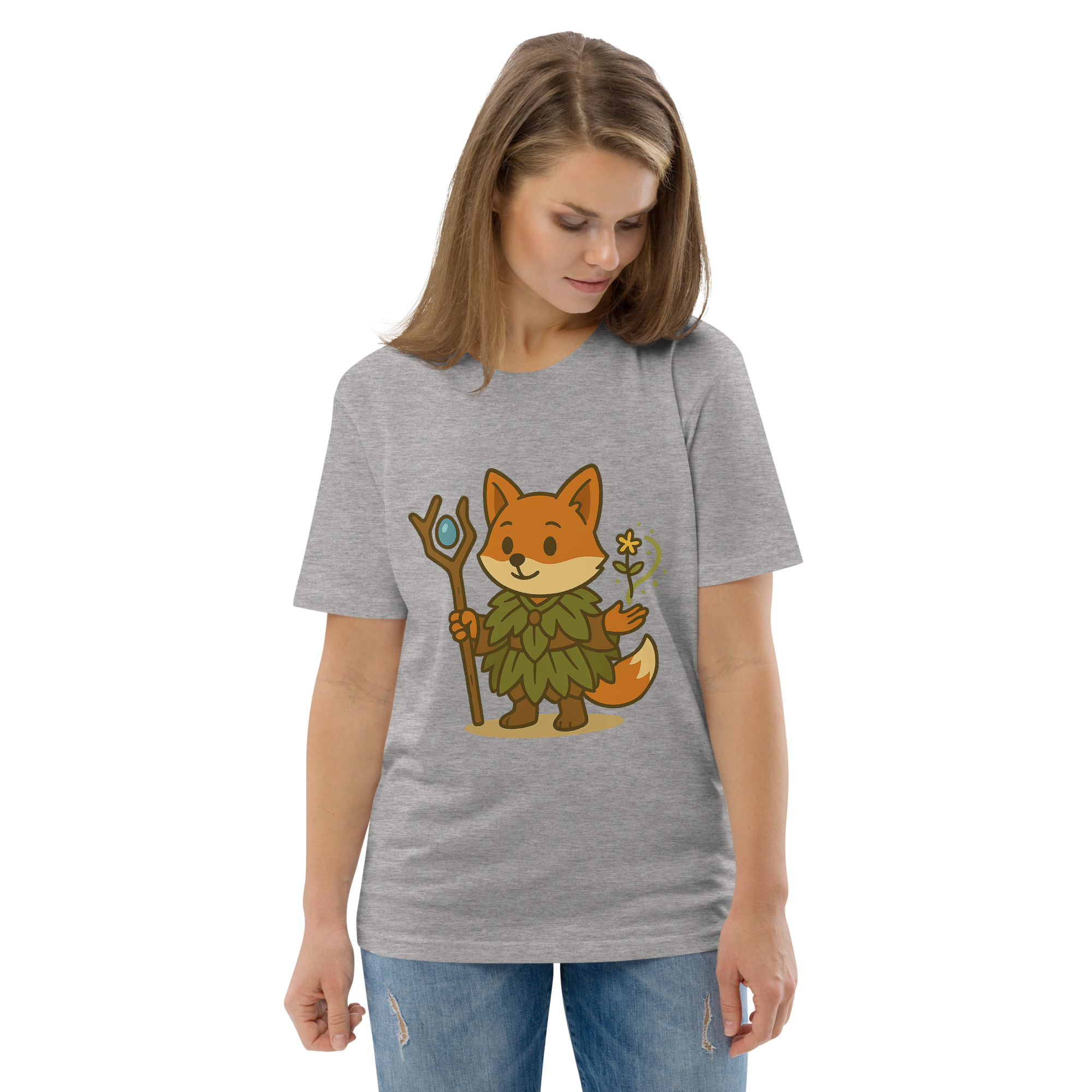 Fox Druid - DTF-Unisex-Bio-Baumwoll-T-Shirt – Bild 74