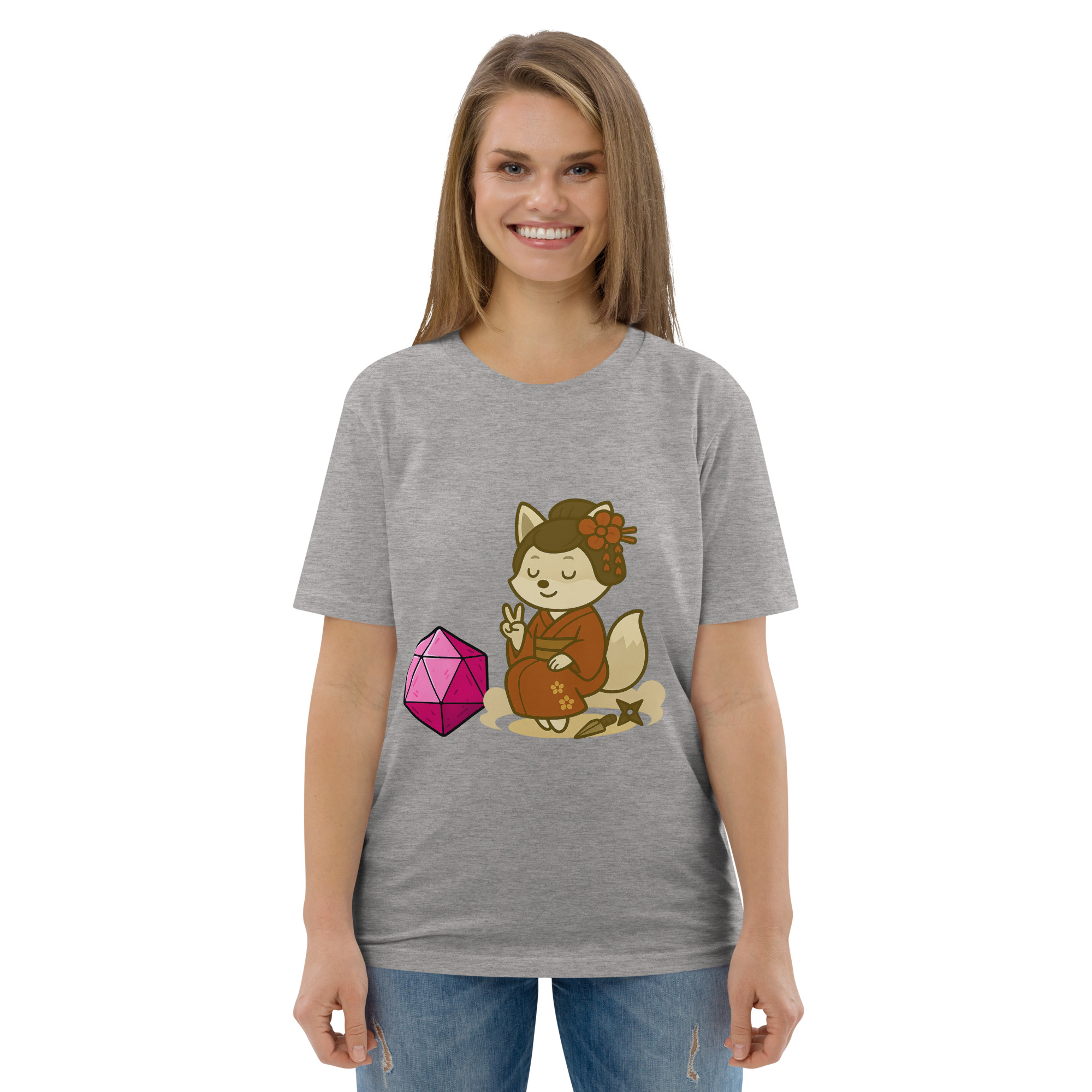 Dicefox Konoishi - DTF-Unisex-Bio-Baumwoll-T-Shirt – Bild 73