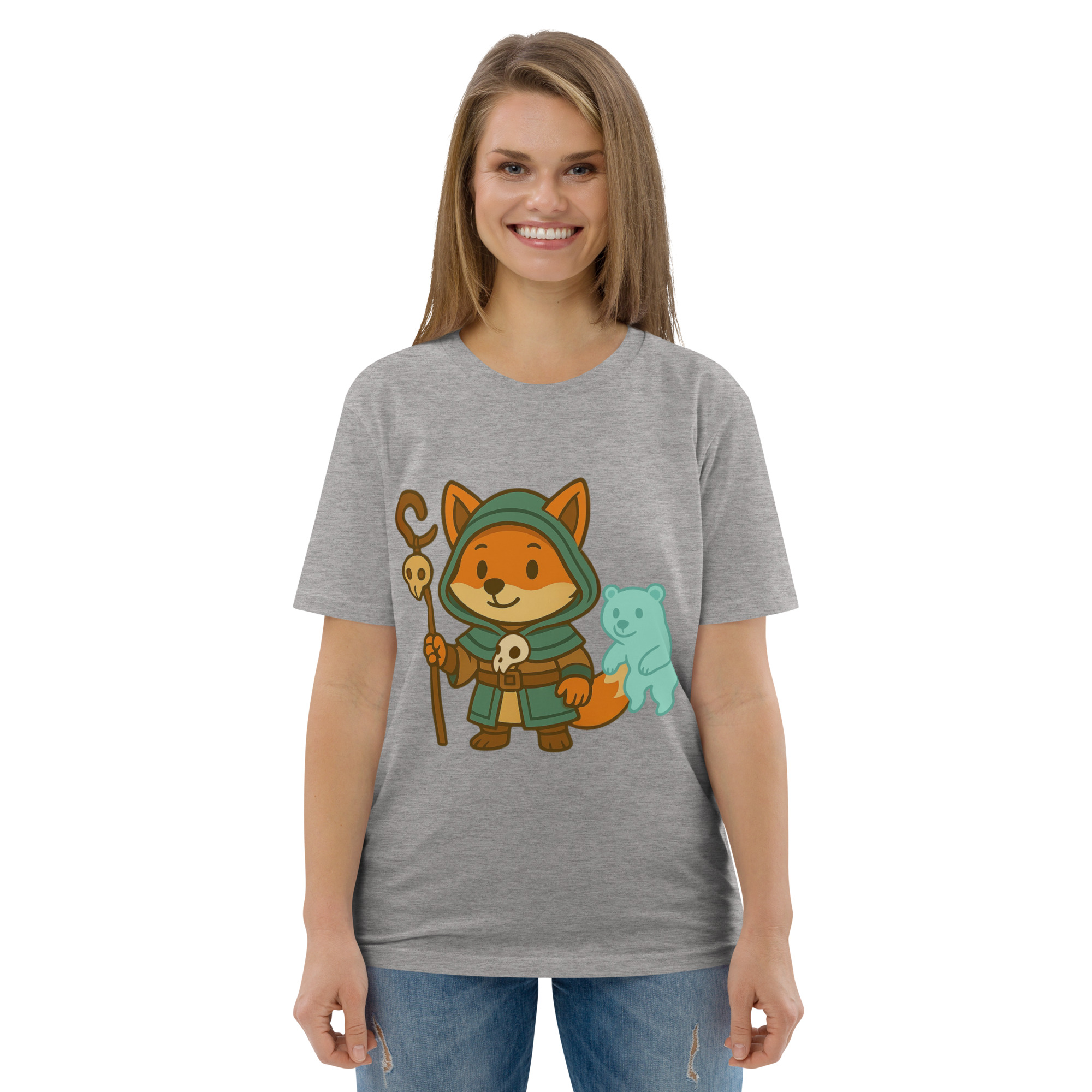 Fox Shaman - DTF-Unisex-Bio-Baumwoll-T-Shirt – Bild 74