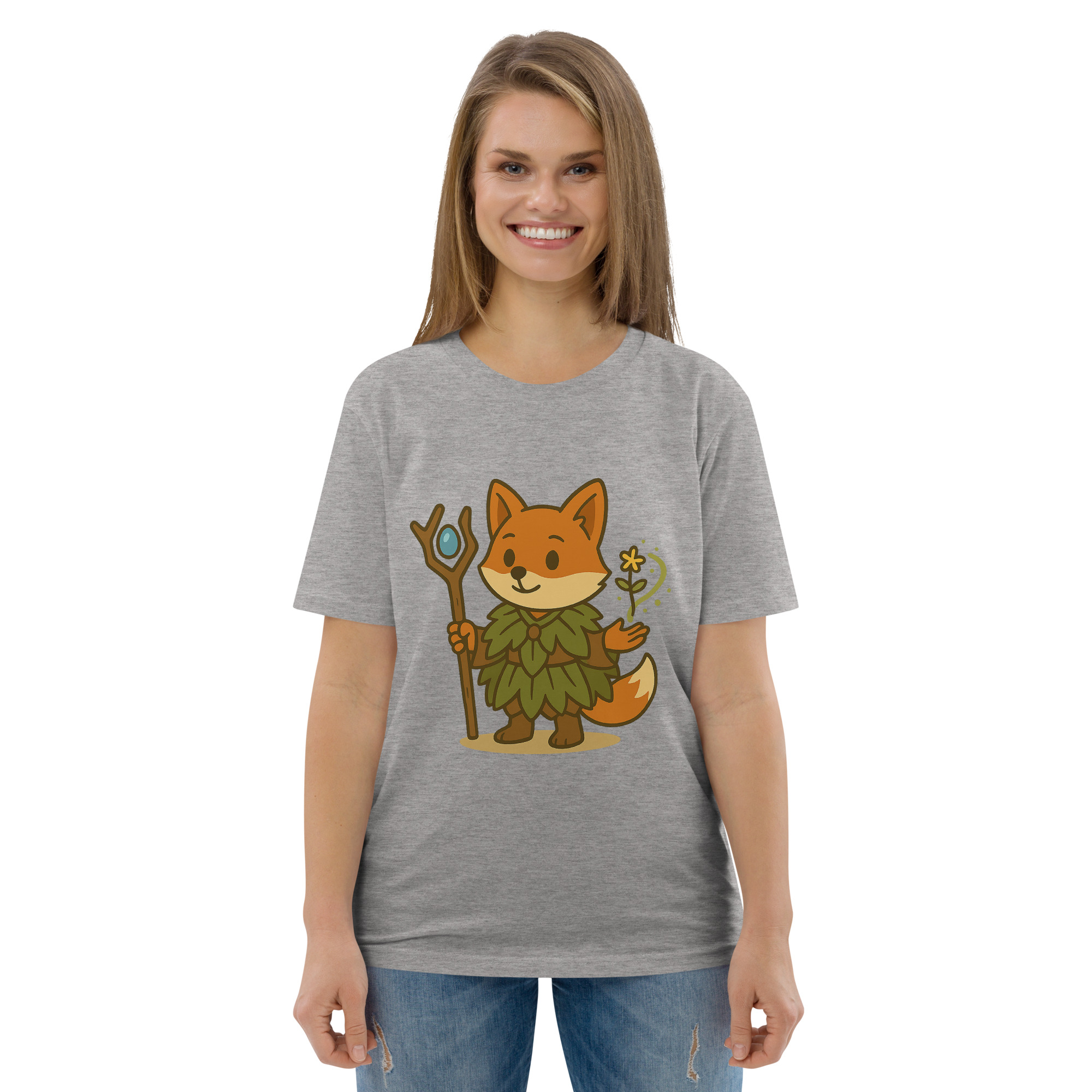 Fox Druid - DTF-Unisex-Bio-Baumwoll-T-Shirt – Bild 73
