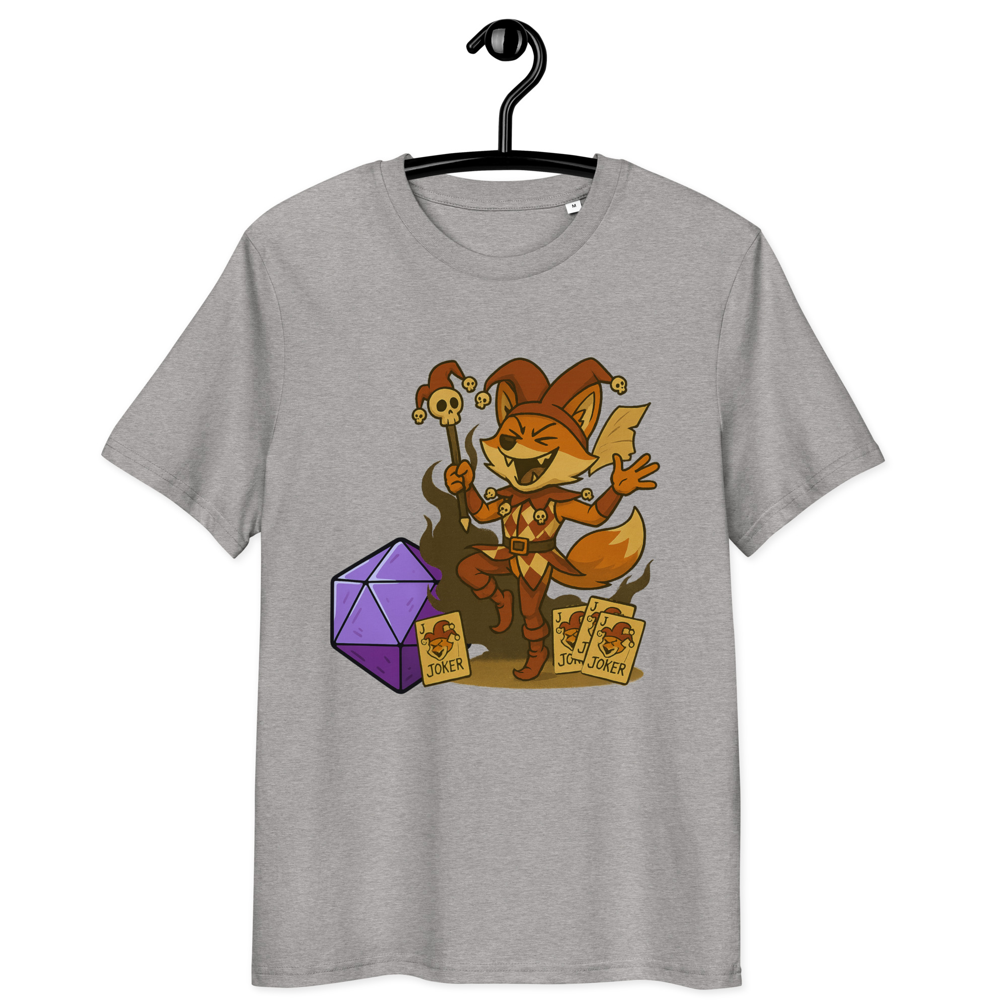 Dicefox Jester - DTF-Unisex-Bio-Baumwoll-T-Shirt – Bild 20