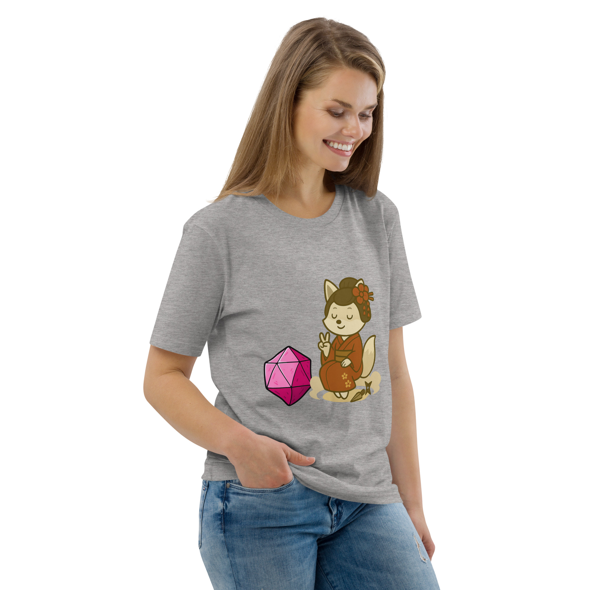 Dicefox Konoishi - DTF-Unisex-Bio-Baumwoll-T-Shirt – Bild 78