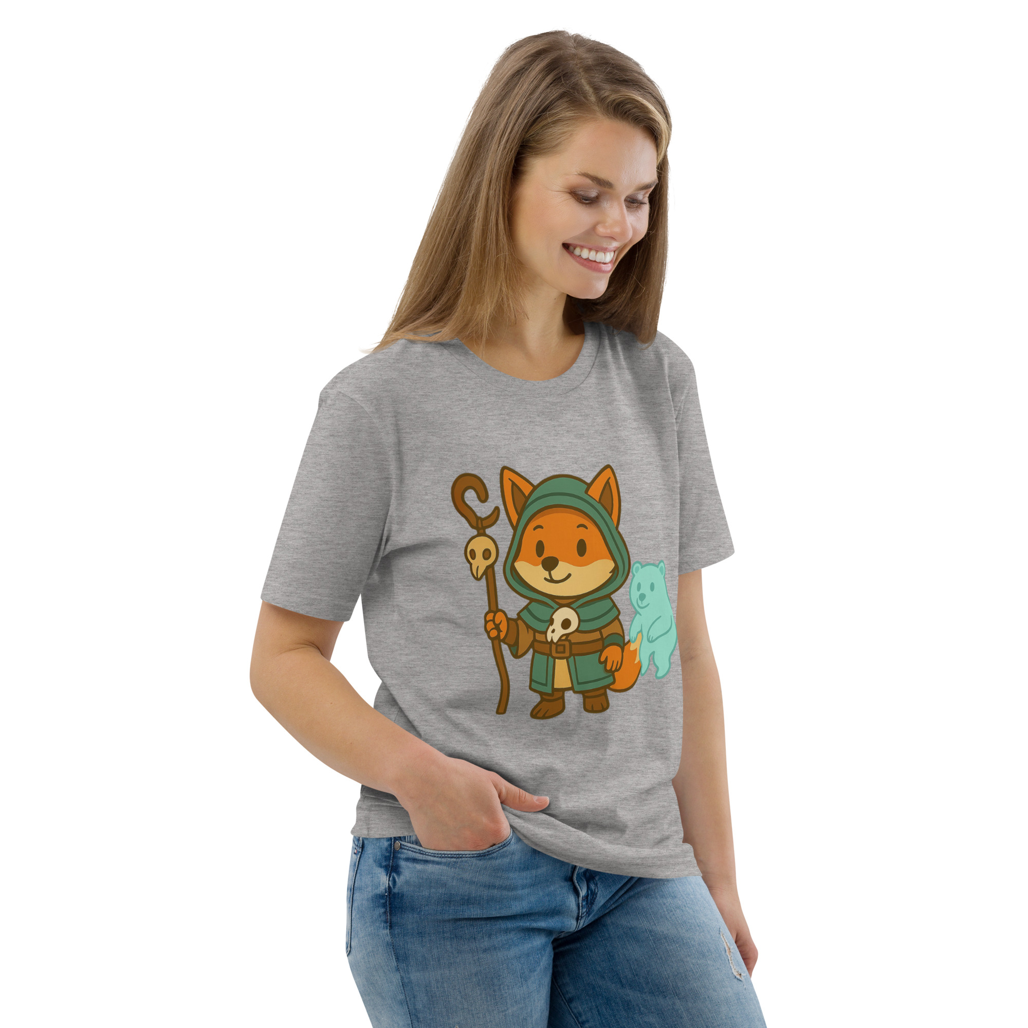 Fox Shaman - DTF-Unisex-Bio-Baumwoll-T-Shirt – Bild 79