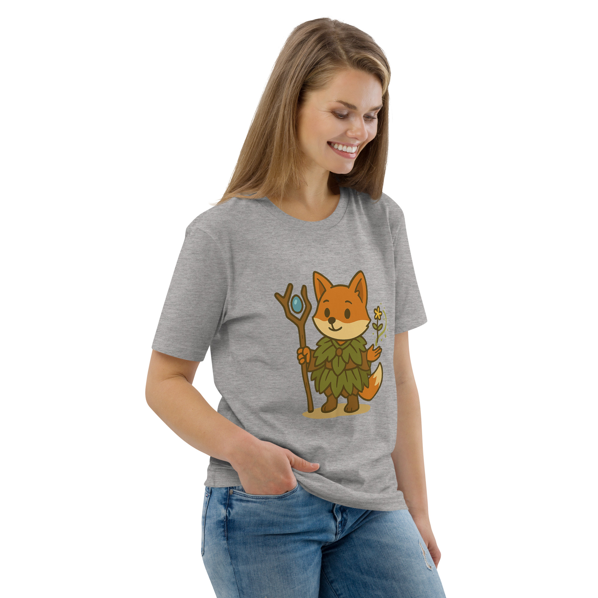 Fox Druid - DTF-Unisex-Bio-Baumwoll-T-Shirt – Bild 78