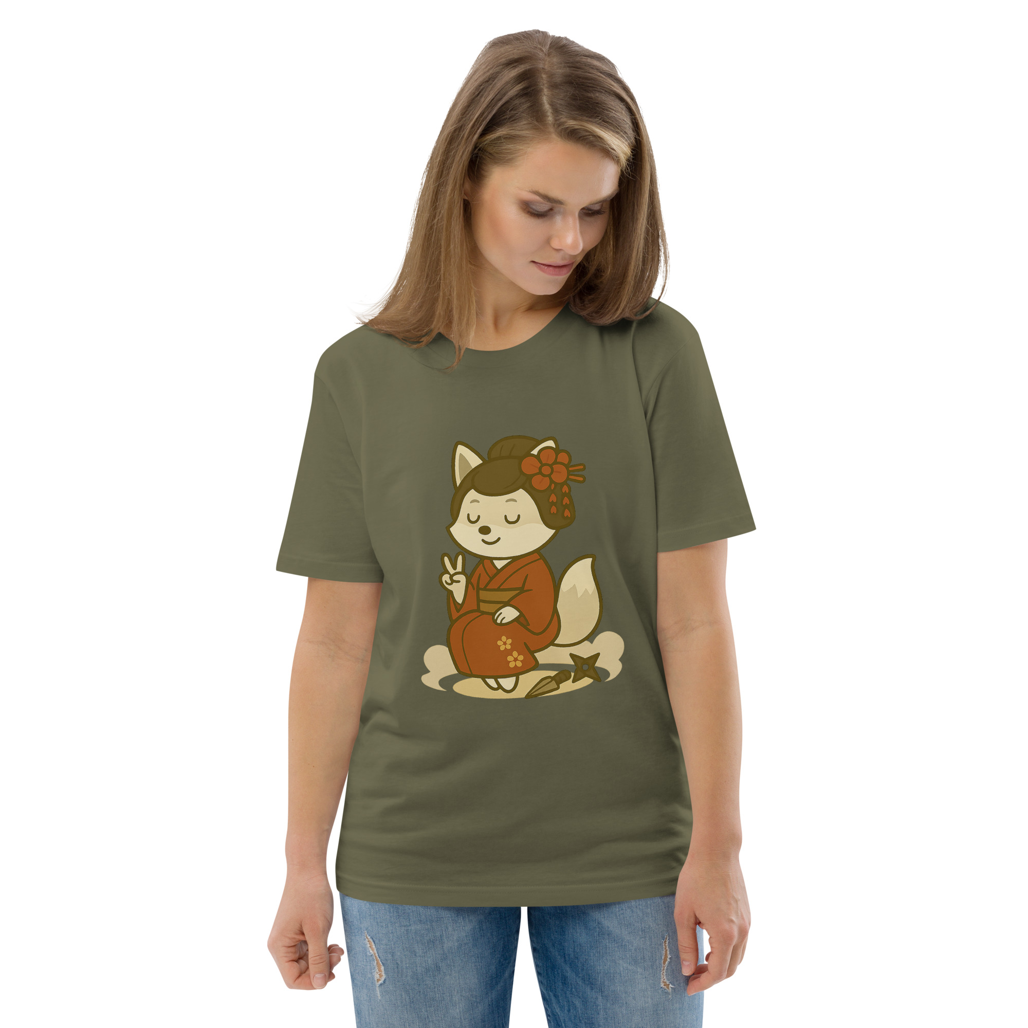 Fox Kunoishi - DTF-Unisex-Bio-Baumwoll-T-Shirt – Bild 59