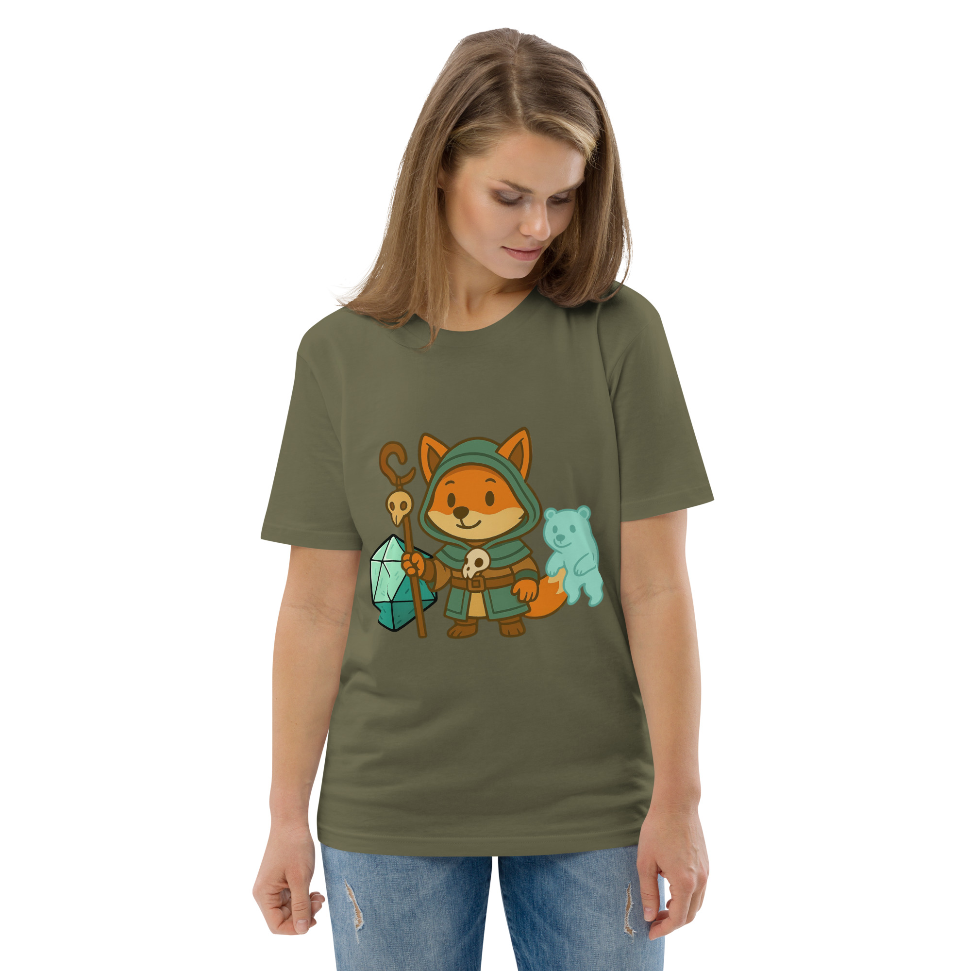 Dicefox Shaman - DTF-Unisex-Bio-Baumwoll-T-Shirt – Bild 59