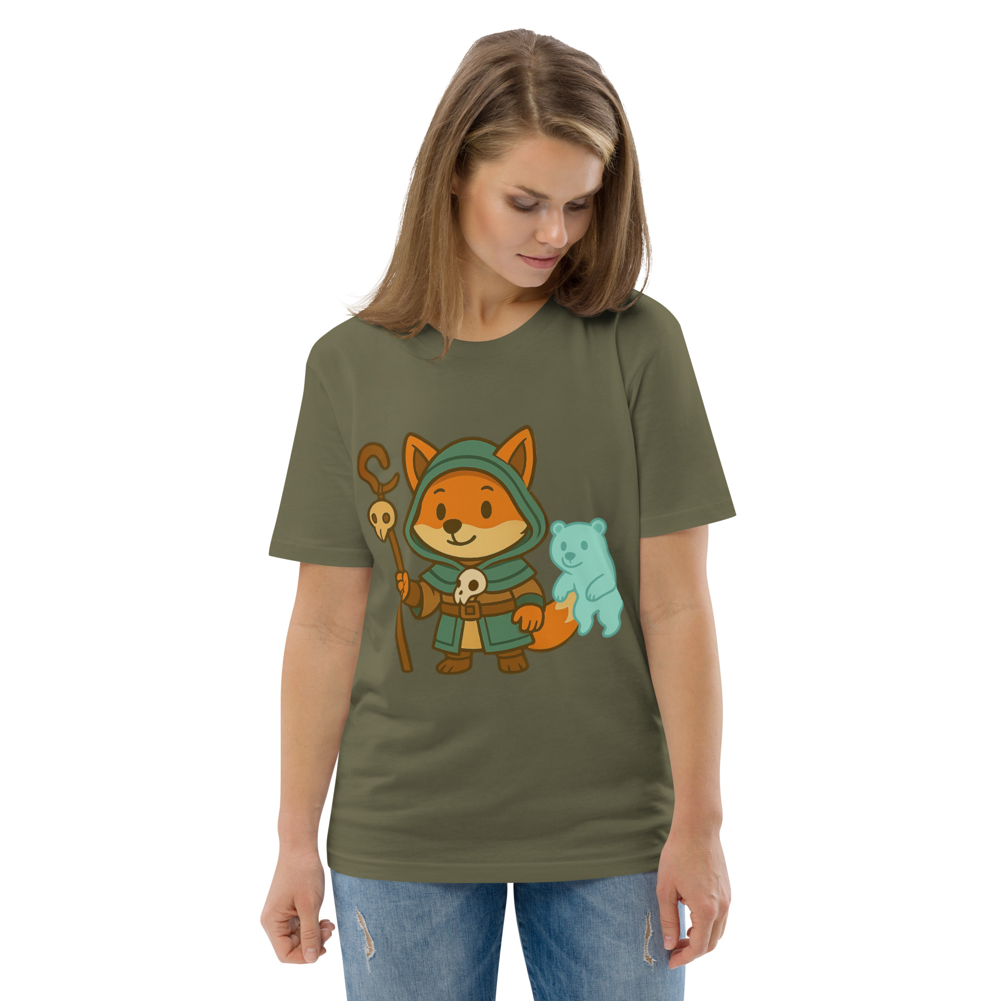 Fox Shaman - DTF-Unisex-Bio-Baumwoll-T-Shirt – Bild 59