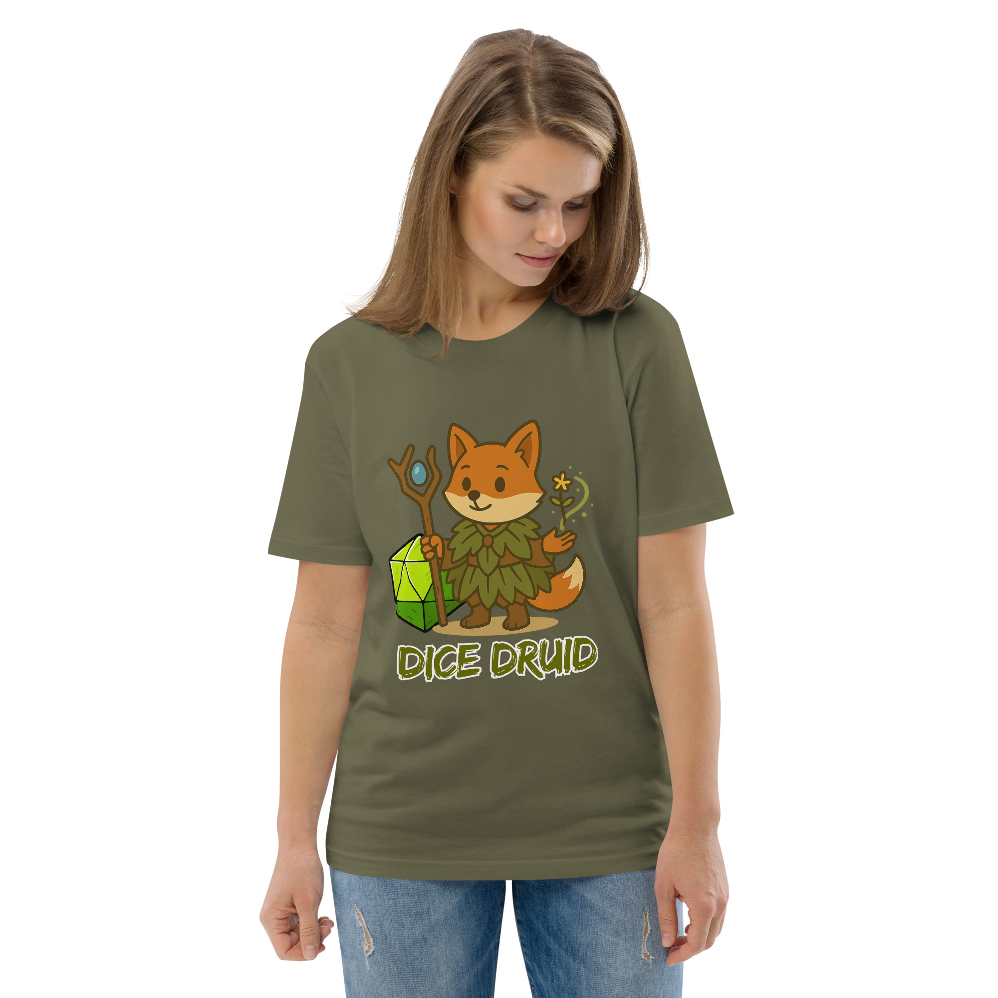 Dice Druid - DTF-Unisex-Bio-Baumwoll-T-Shirt – Bild 59