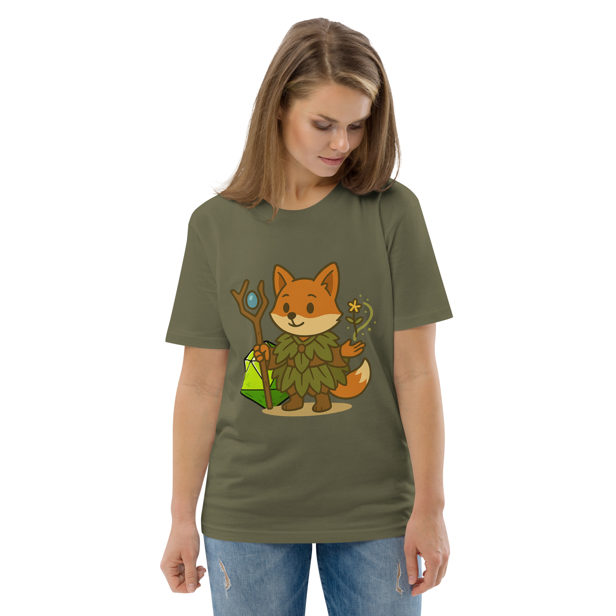 Dicefox Druid - DTF-Unisex-Bio-Baumwoll-T-Shirt – Bild 59