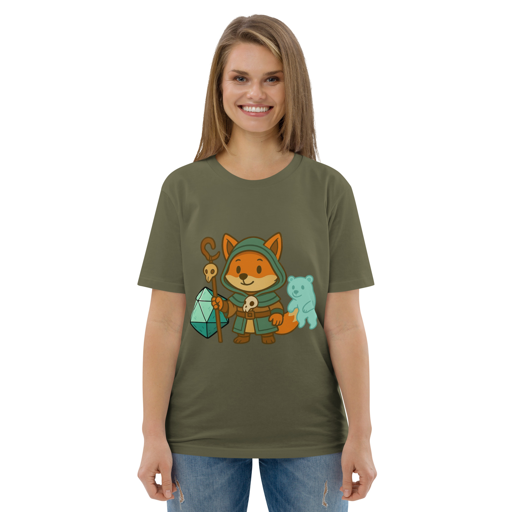 Dicefox Shaman - DTF-Unisex-Bio-Baumwoll-T-Shirt – Bild 58