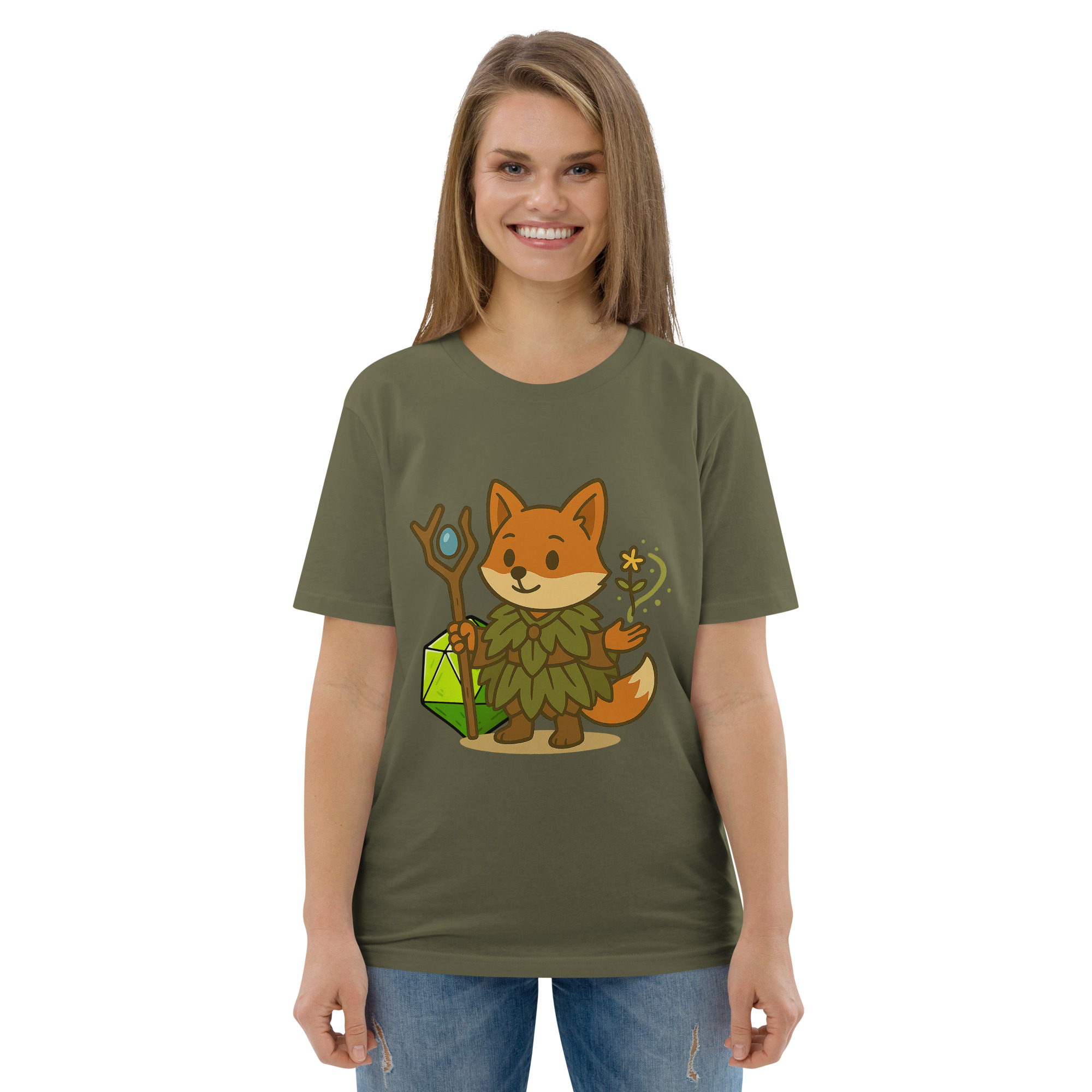 Dicefox Druid - DTF-Unisex-Bio-Baumwoll-T-Shirt – Bild 58