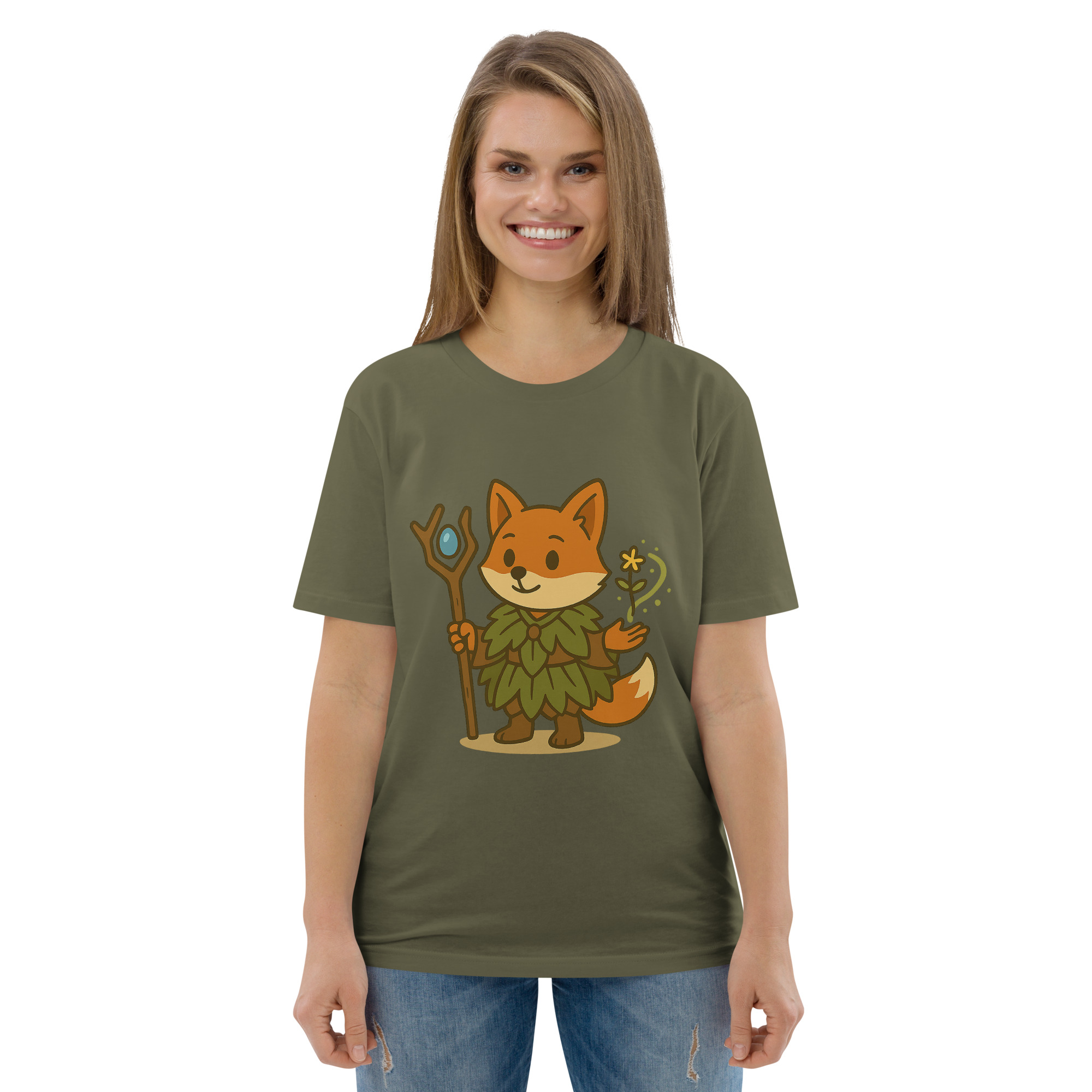 Fox Druid - DTF-Unisex-Bio-Baumwoll-T-Shirt – Bild 57
