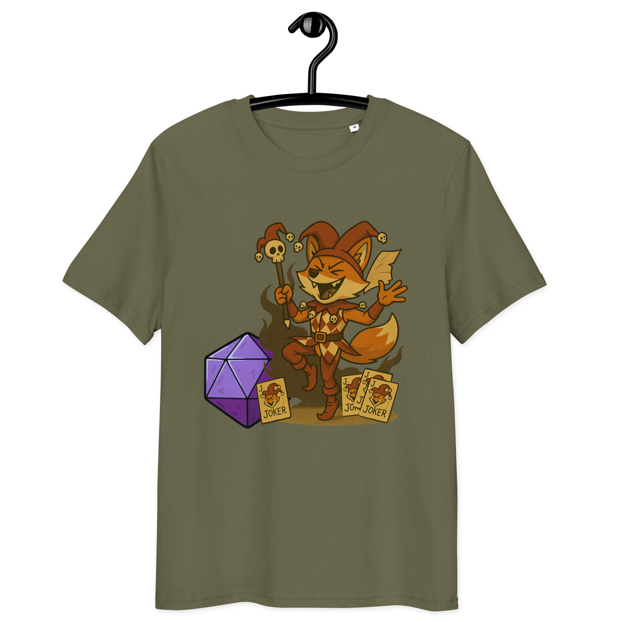 Dicefox Jester - DTF-Unisex-Bio-Baumwoll-T-Shirt – Bild 16