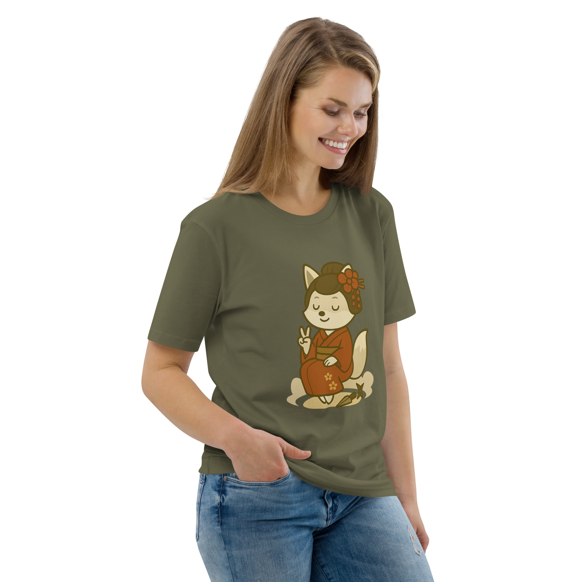 Fox Kunoishi - DTF-Unisex-Bio-Baumwoll-T-Shirt – Bild 63