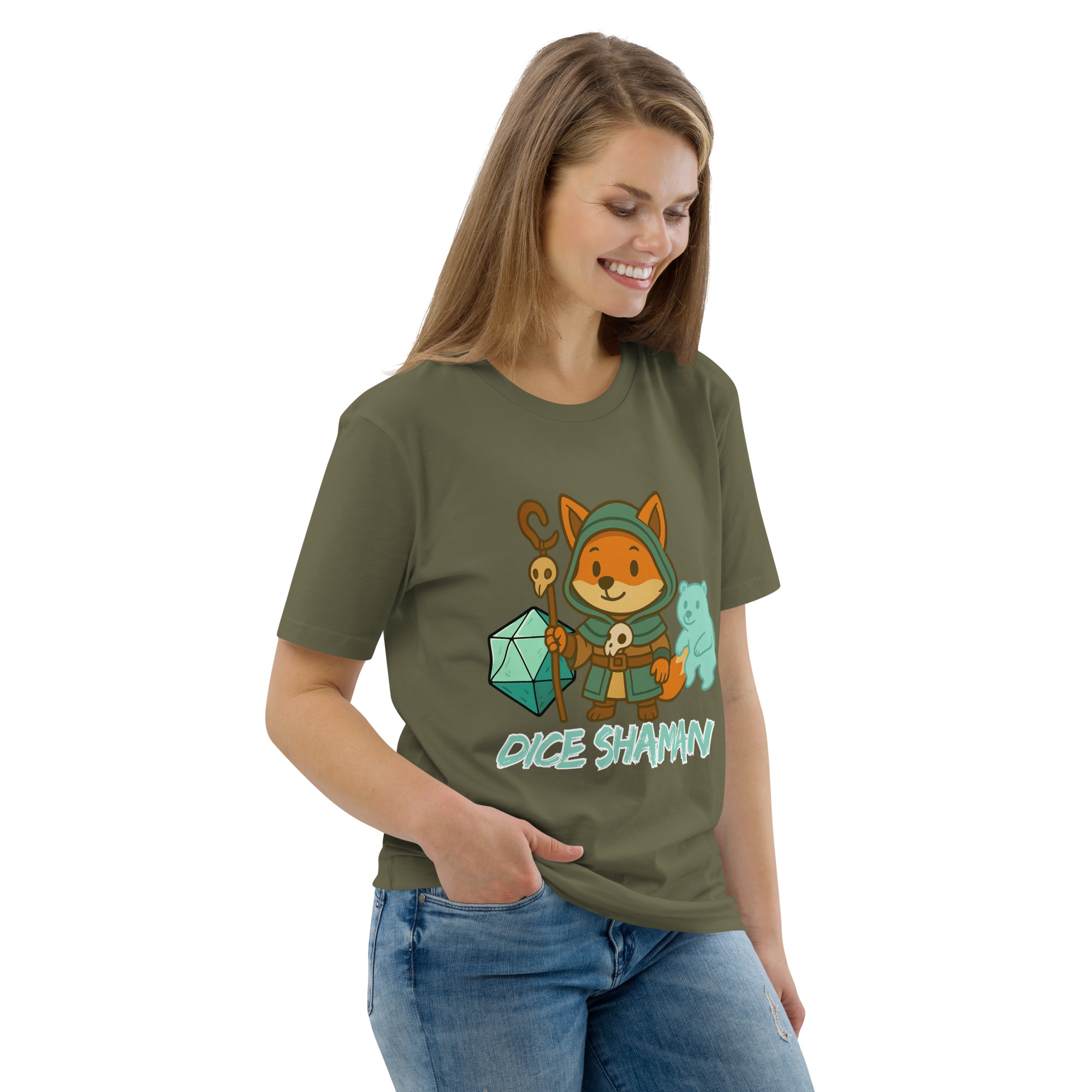 Dice Shaman - DTF-Unisex-Bio-Baumwoll-T-Shirt – Bild 63