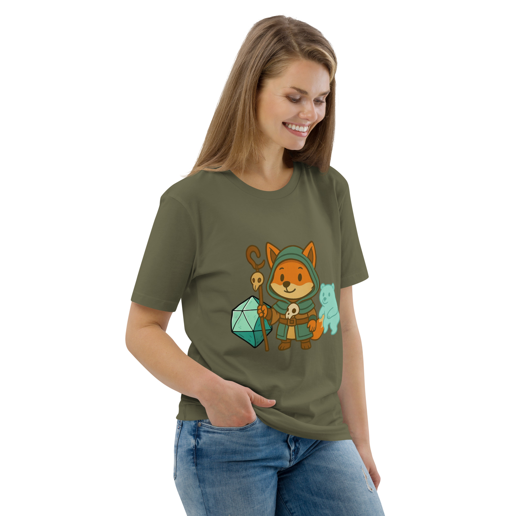 Dicefox Shaman - DTF-Unisex-Bio-Baumwoll-T-Shirt – Bild 63