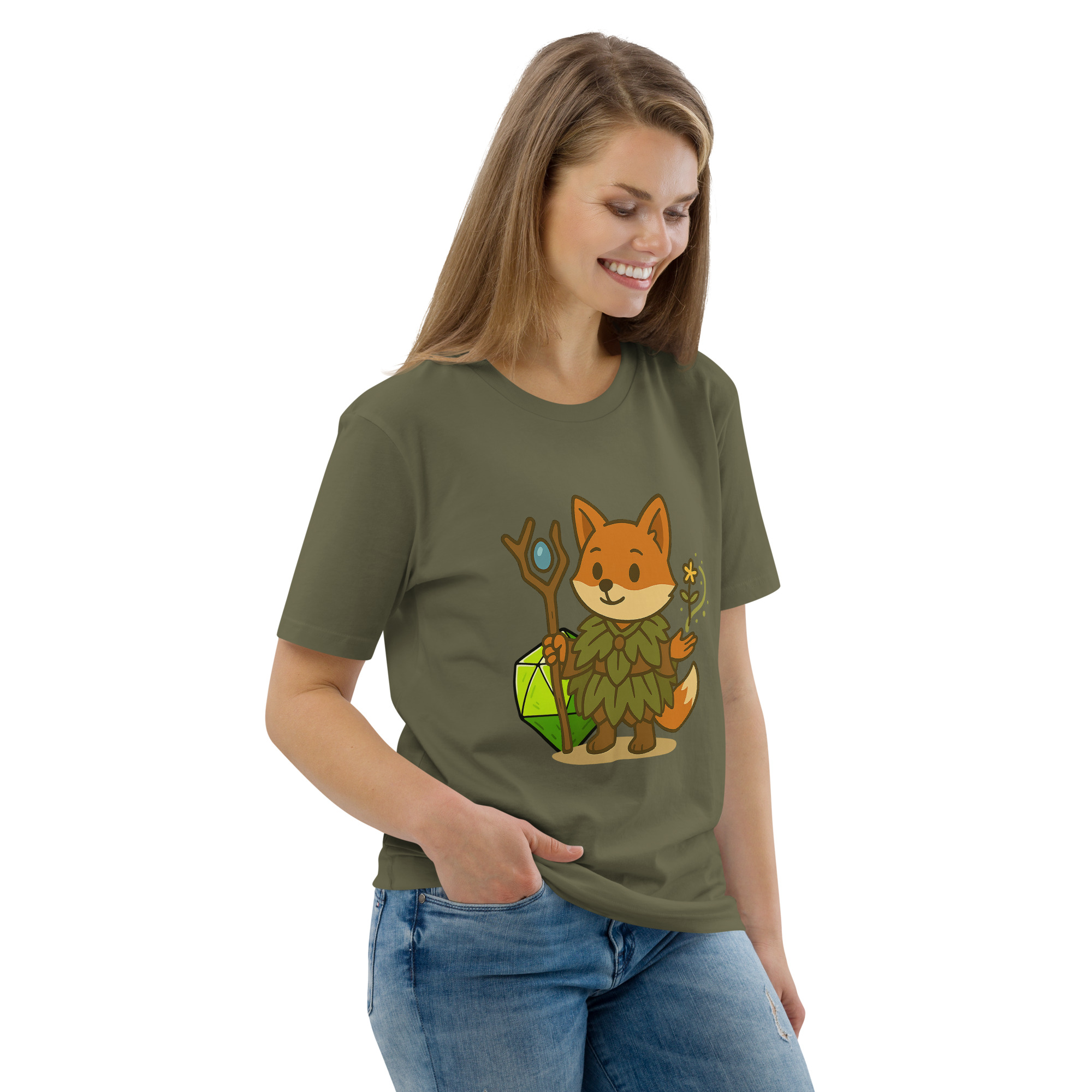 Dicefox Druid - DTF-Unisex-Bio-Baumwoll-T-Shirt – Bild 63