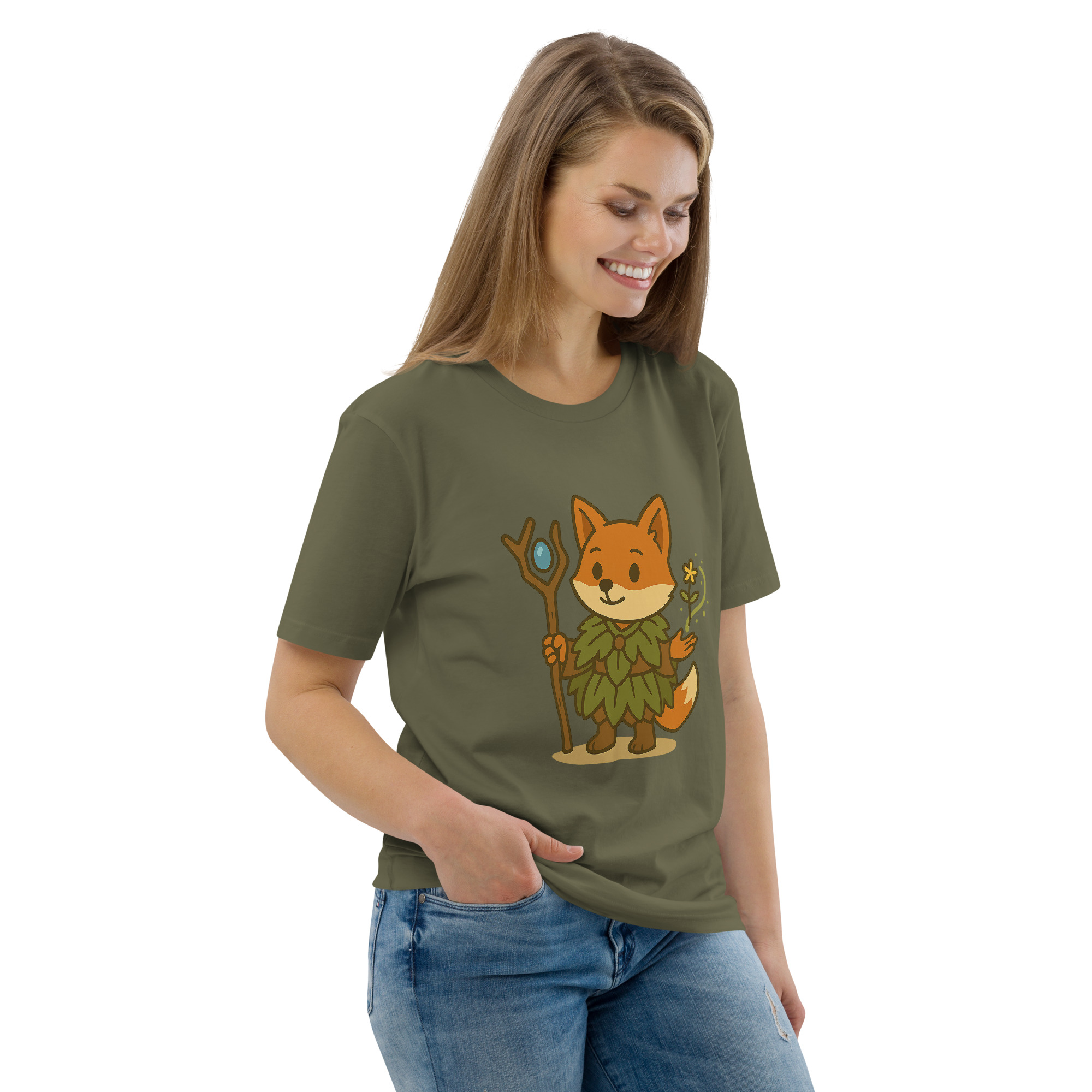 Fox Druid - DTF-Unisex-Bio-Baumwoll-T-Shirt – Bild 62