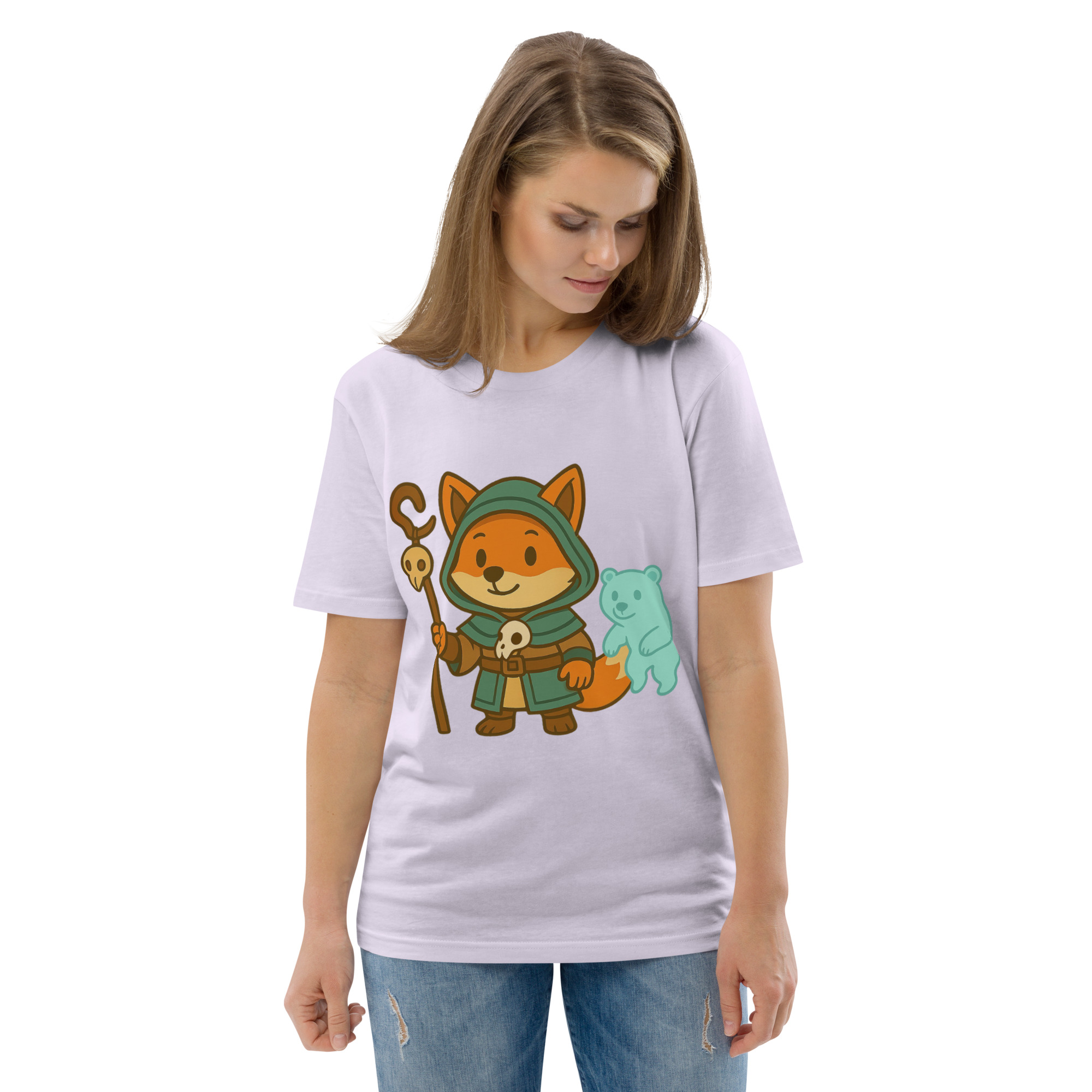 Fox Shaman - DTF-Unisex-Bio-Baumwoll-T-Shirt – Bild 106