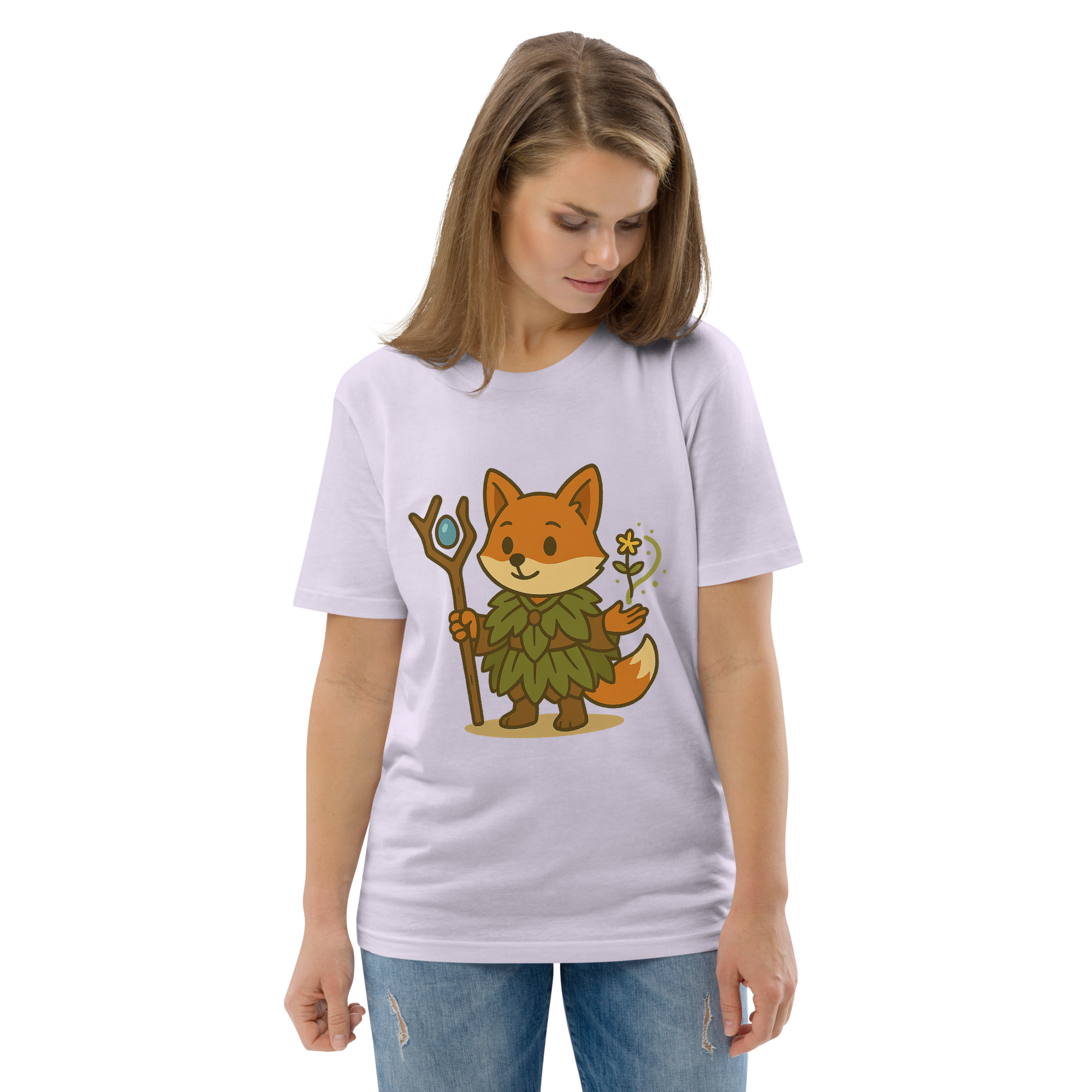 Fox Druid - DTF-Unisex-Bio-Baumwoll-T-Shirt – Bild 105