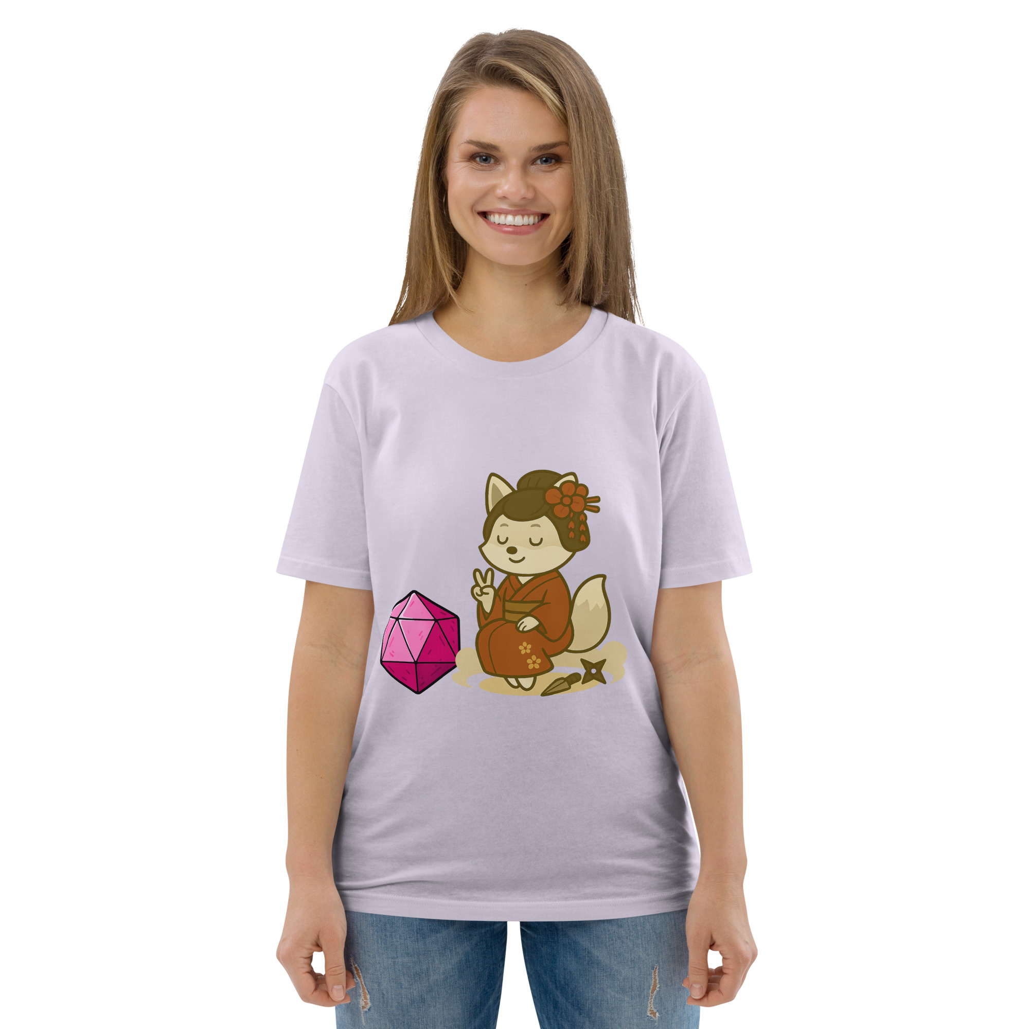 Dicefox Konoishi - DTF-Unisex-Bio-Baumwoll-T-Shirt – Bild 105