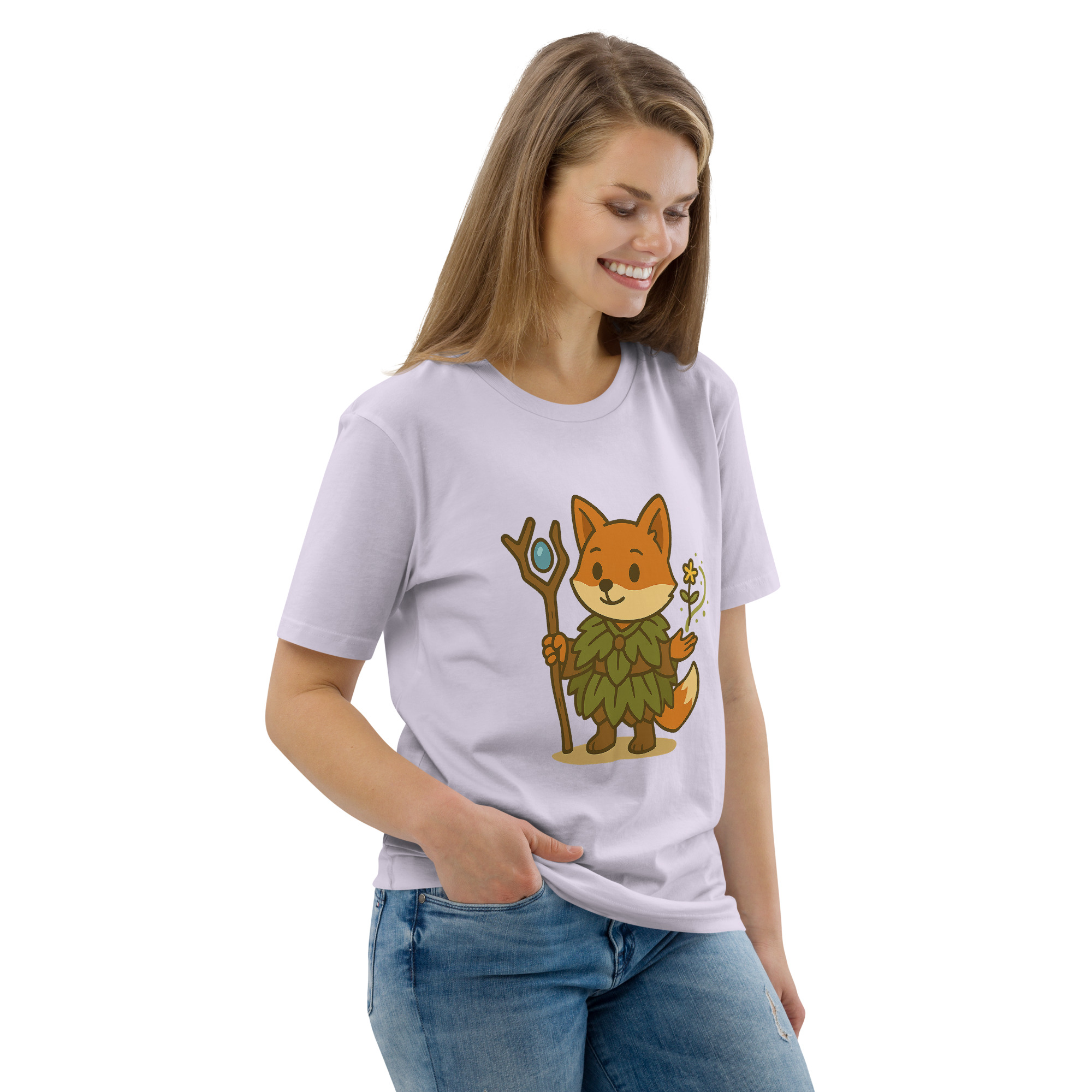 Fox Druid - DTF-Unisex-Bio-Baumwoll-T-Shirt – Bild 109