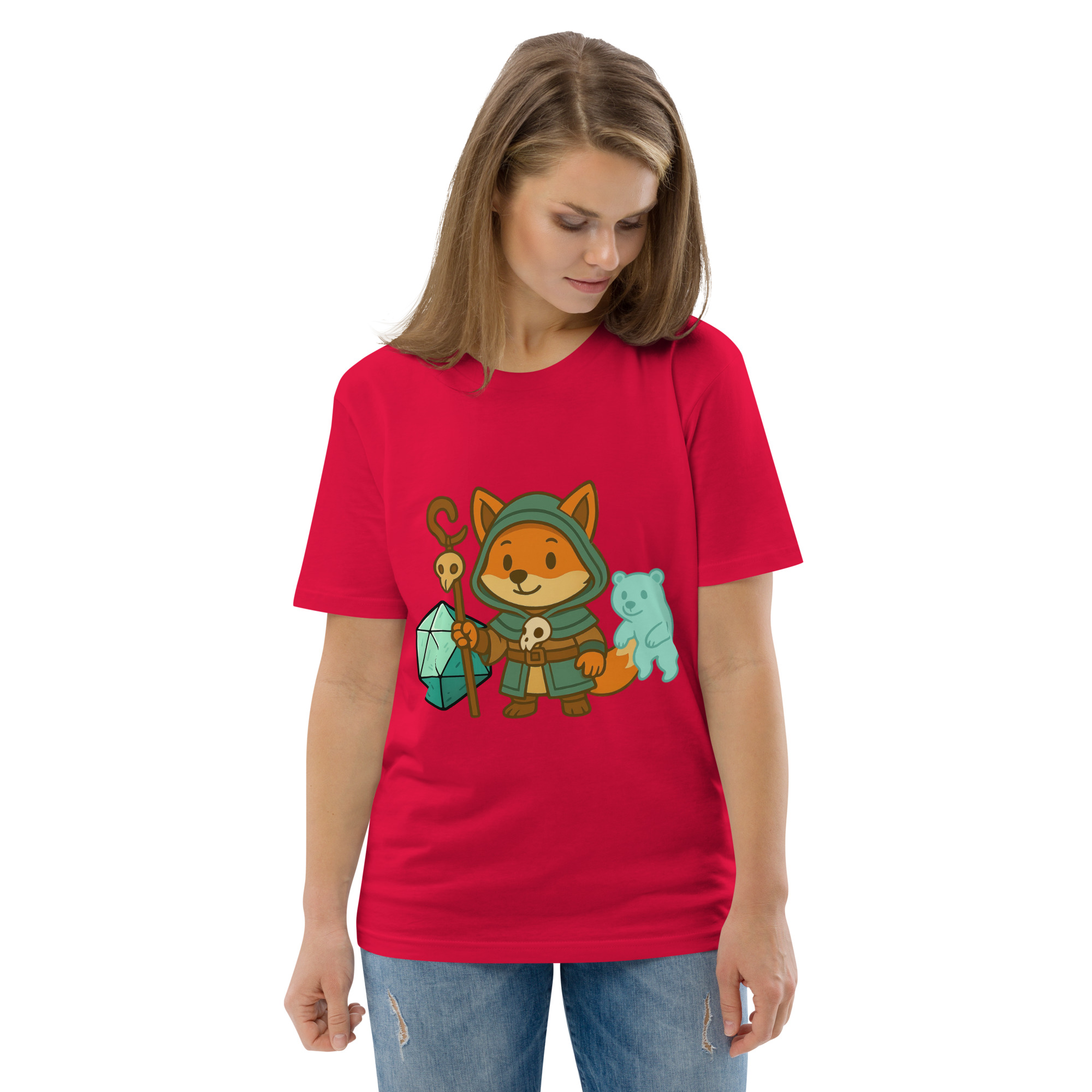 Dicefox Shaman - DTF-Unisex-Bio-Baumwoll-T-Shirt – Bild 43