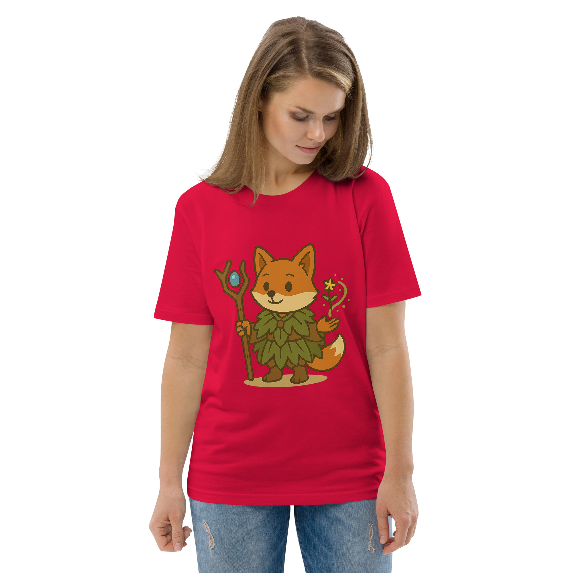 Fox Druid - DTF-Unisex-Bio-Baumwoll-T-Shirt – Bild 42