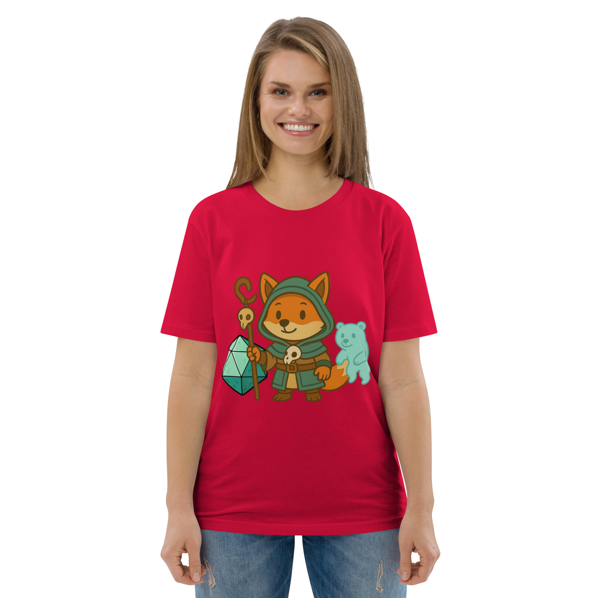 Dicefox Shaman - DTF-Unisex-Bio-Baumwoll-T-Shirt – Bild 42