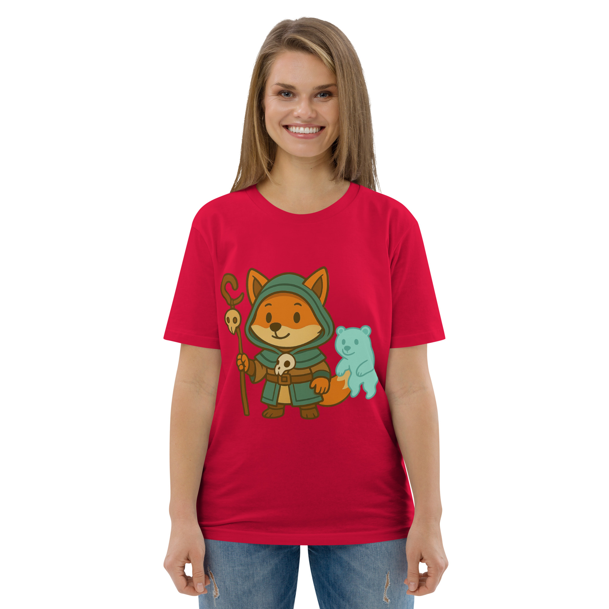 Fox Shaman - DTF-Unisex-Bio-Baumwoll-T-Shirt – Bild 42