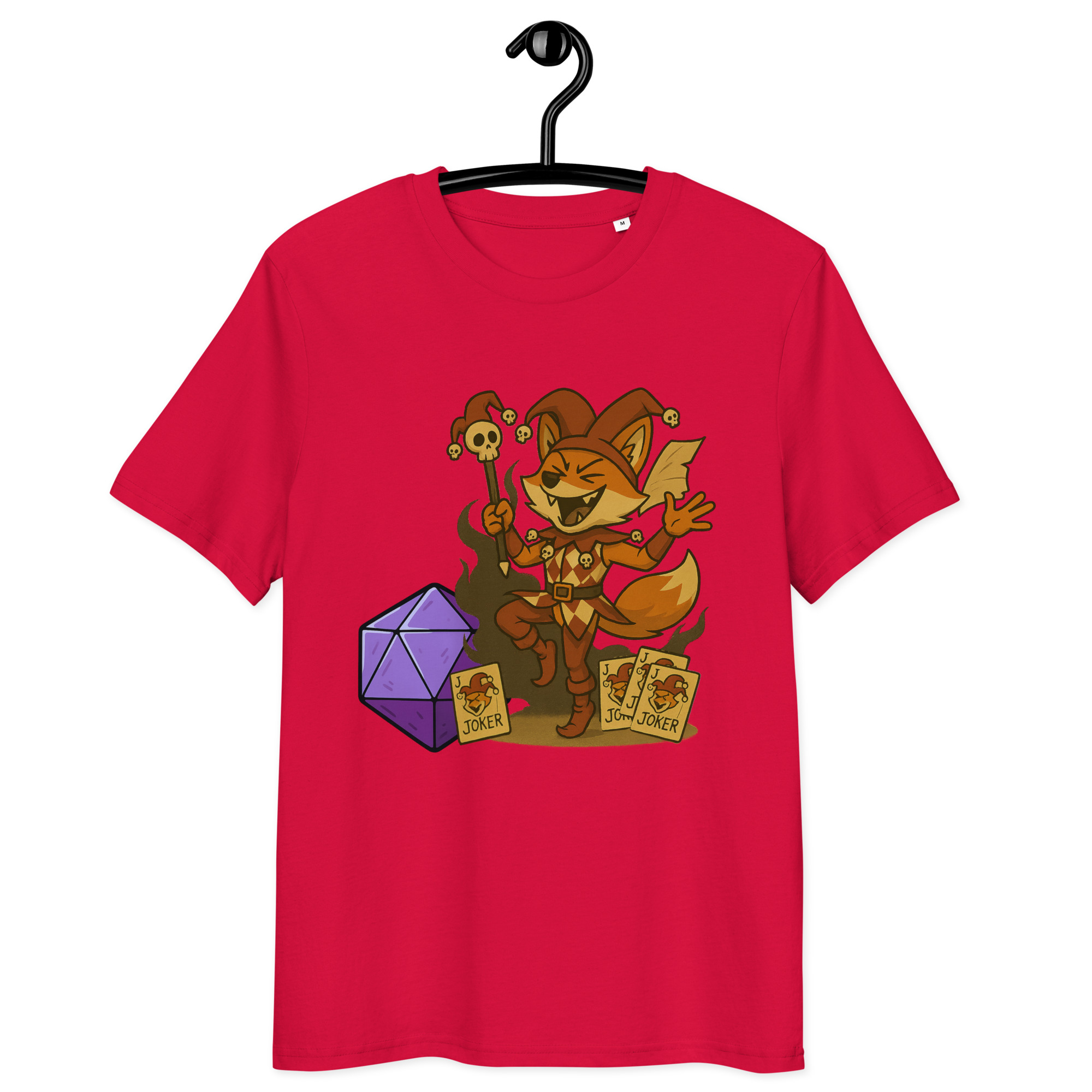 Dicefox Jester - DTF-Unisex-Bio-Baumwoll-T-Shirt – Bild 12