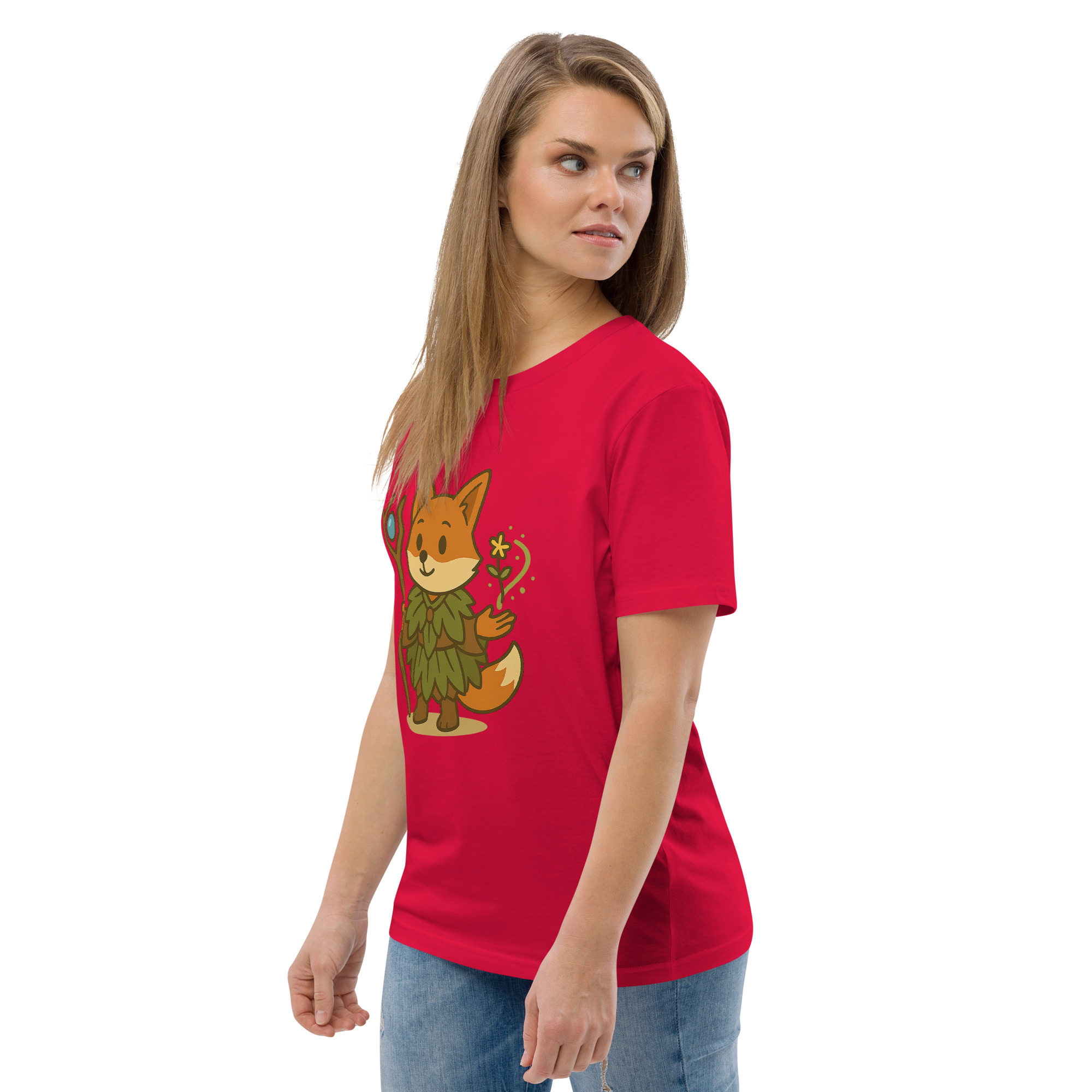 Fox Druid - DTF-Unisex-Bio-Baumwoll-T-Shirt – Bild 45