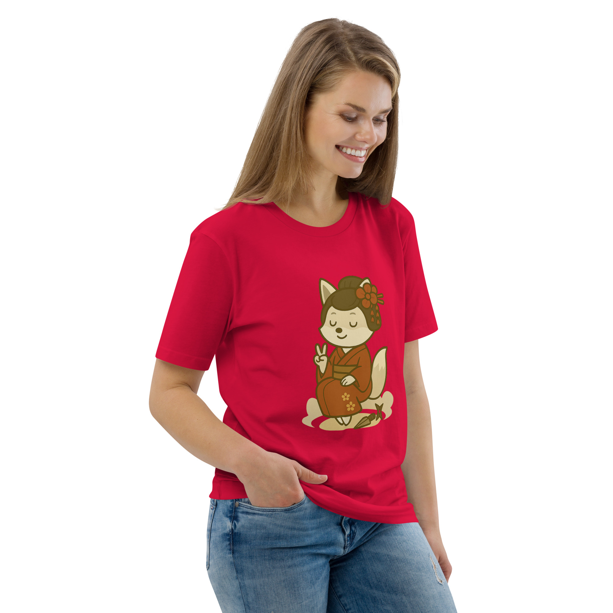 Fox Kunoishi - DTF-Unisex-Bio-Baumwoll-T-Shirt – Bild 47