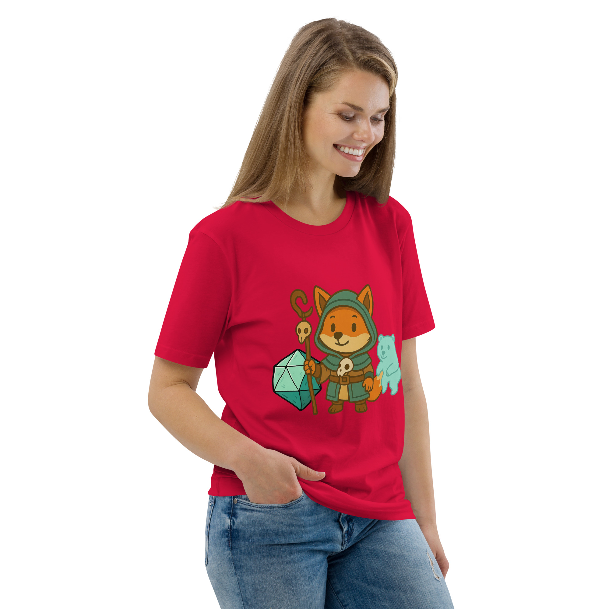 Dicefox Shaman - DTF-Unisex-Bio-Baumwoll-T-Shirt – Bild 47
