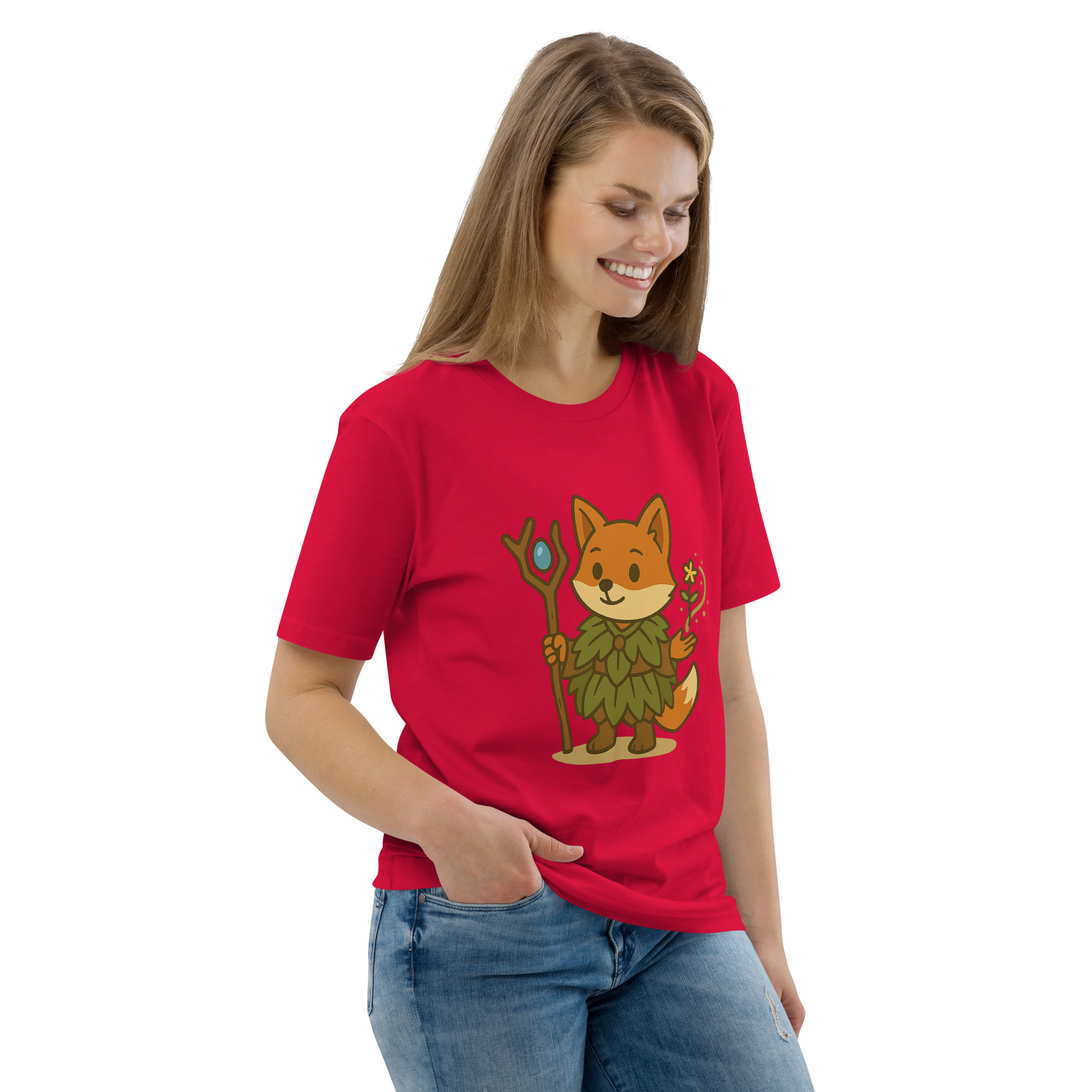 Fox Druid - DTF-Unisex-Bio-Baumwoll-T-Shirt – Bild 46