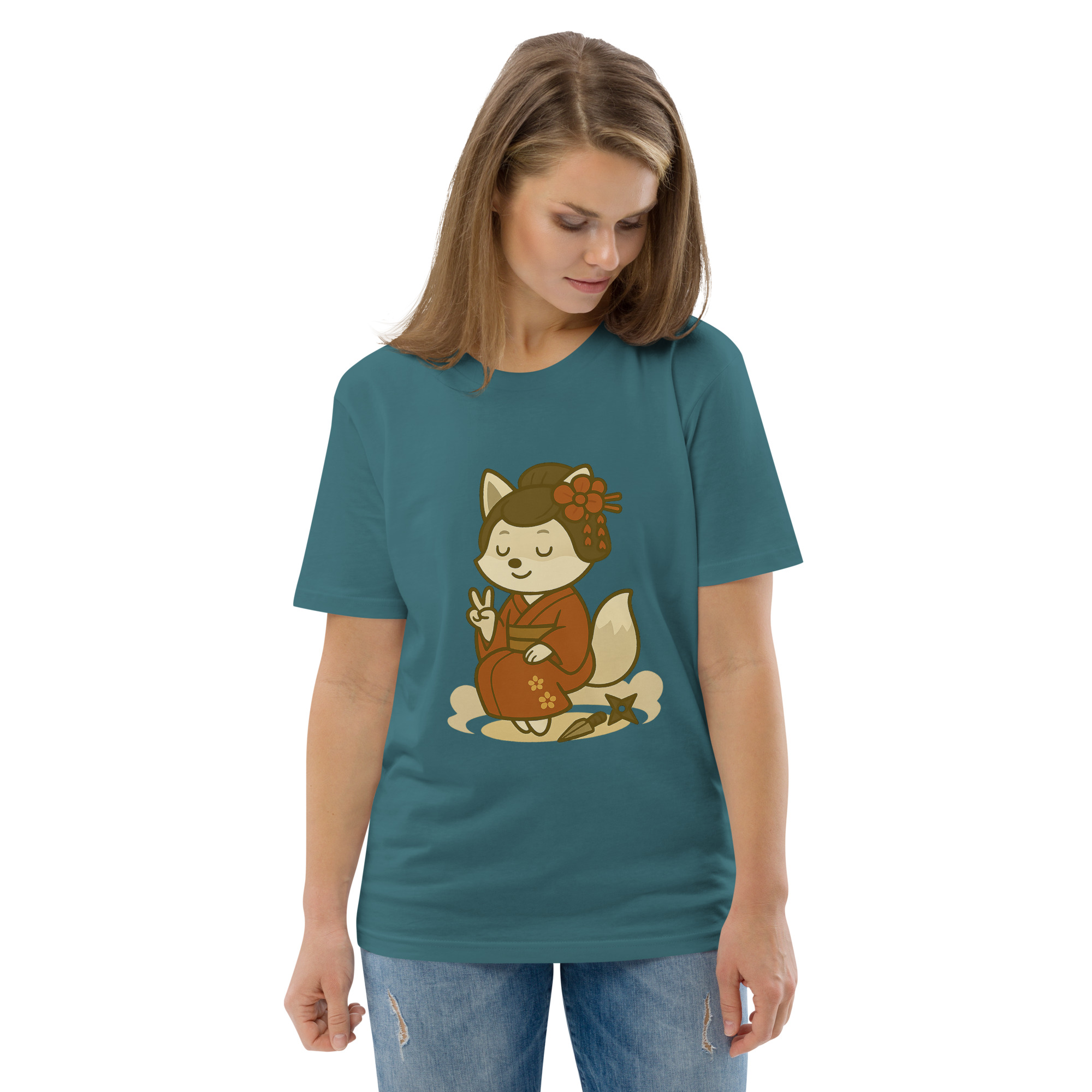 Fox Kunoishi - DTF-Unisex-Bio-Baumwoll-T-Shirt – Bild 51