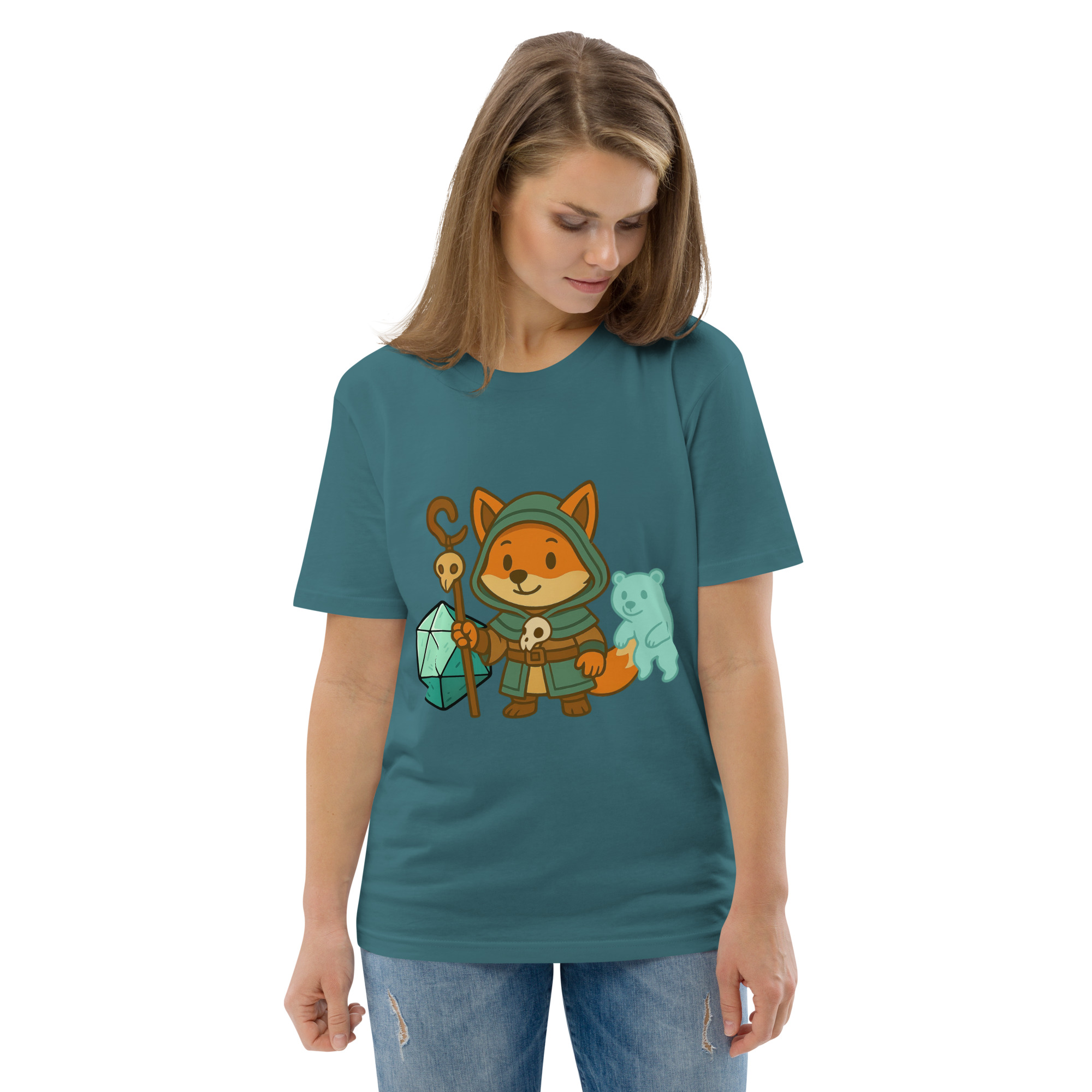 Dicefox Shaman - DTF-Unisex-Bio-Baumwoll-T-Shirt – Bild 51