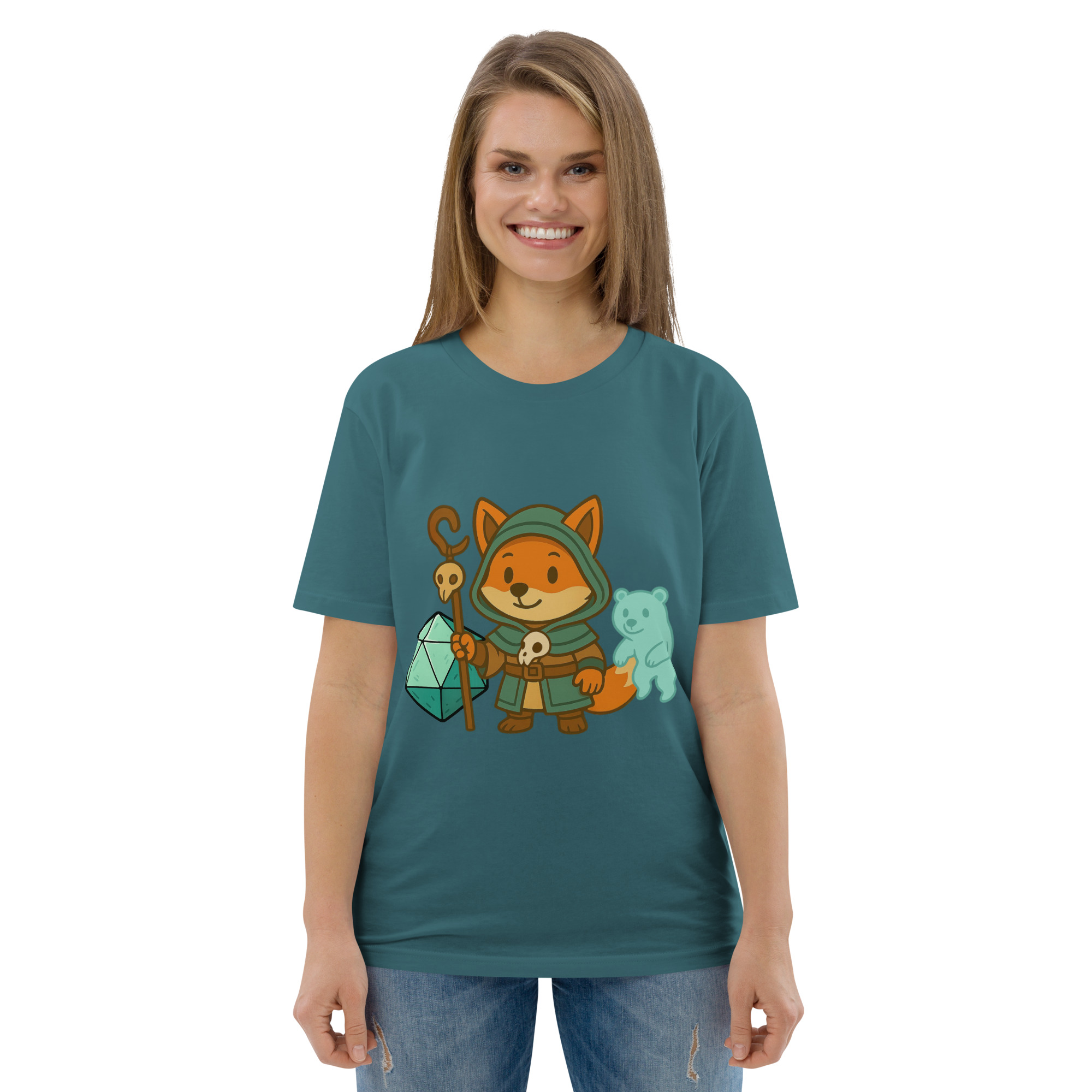 Dicefox Shaman - DTF-Unisex-Bio-Baumwoll-T-Shirt – Bild 50