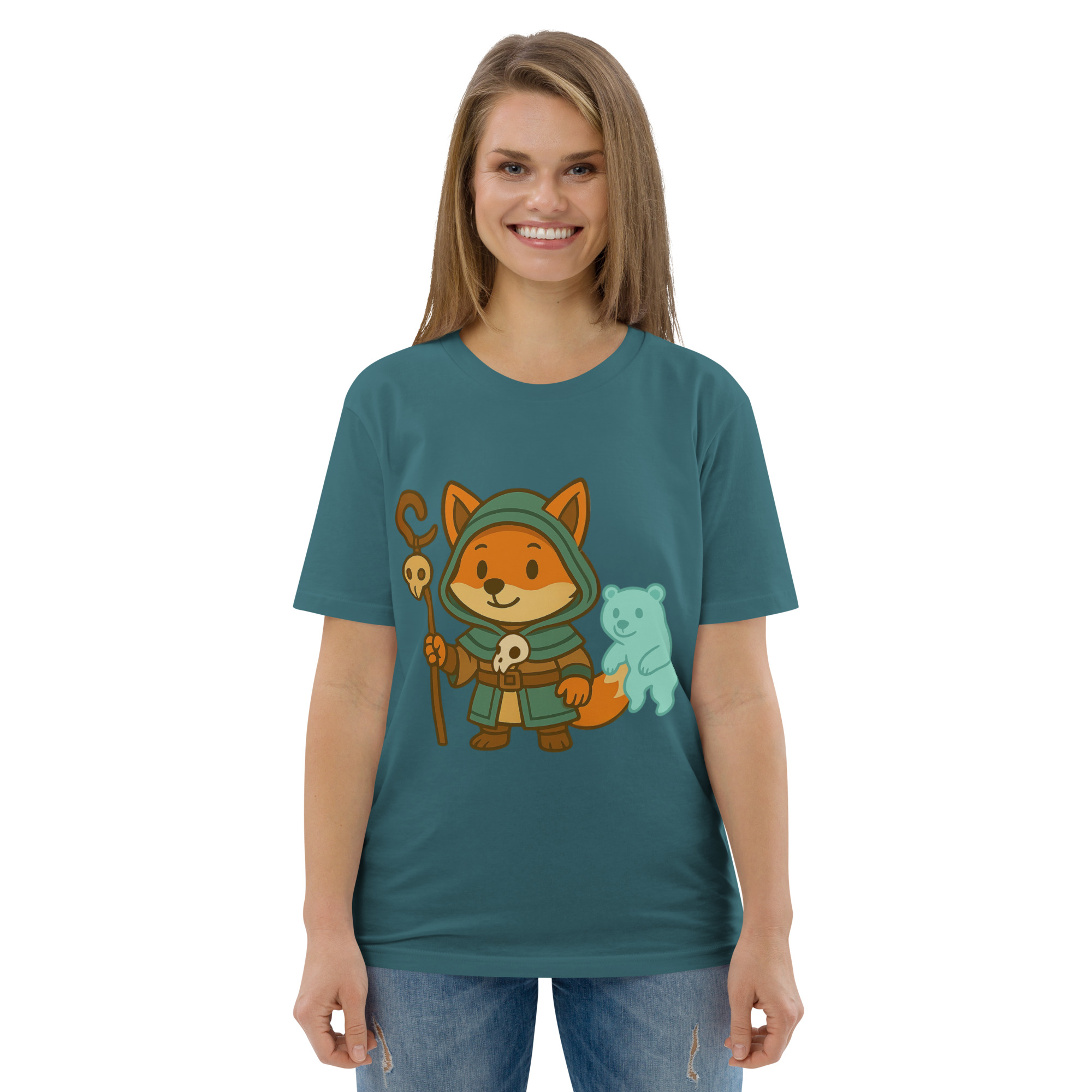 Fox Shaman - DTF-Unisex-Bio-Baumwoll-T-Shirt – Bild 50