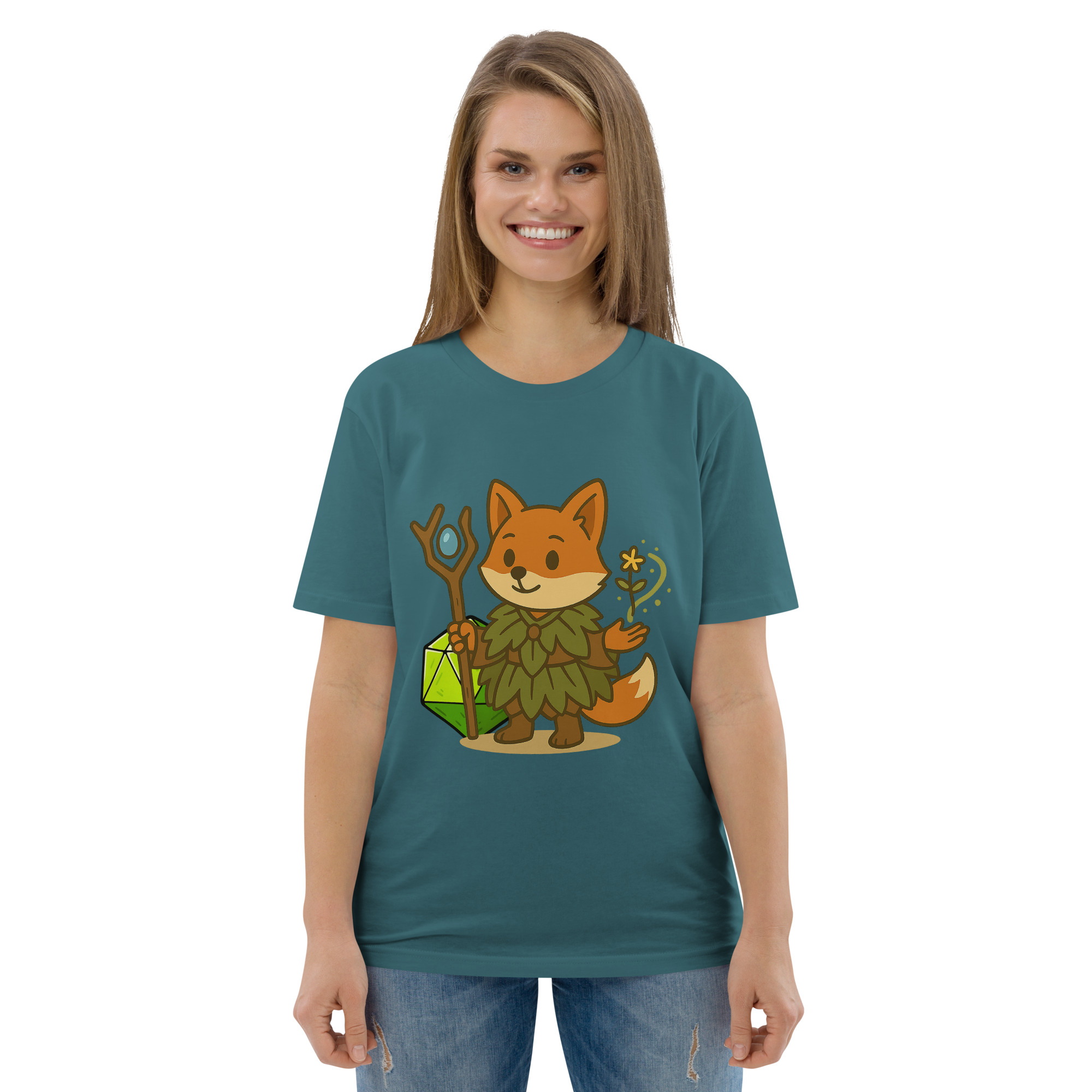 Dicefox Druid - DTF-Unisex-Bio-Baumwoll-T-Shirt – Bild 50