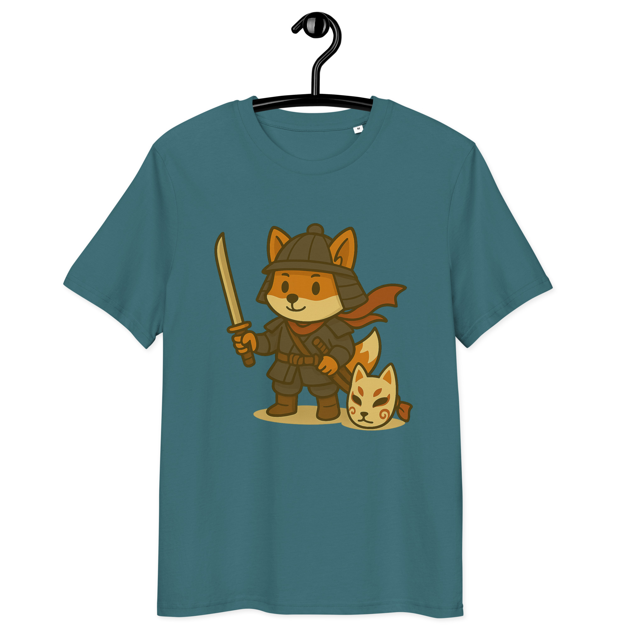 Fox Samurai - DTF-Unisex-Bio-Baumwoll-T-Shirt – Bild 14